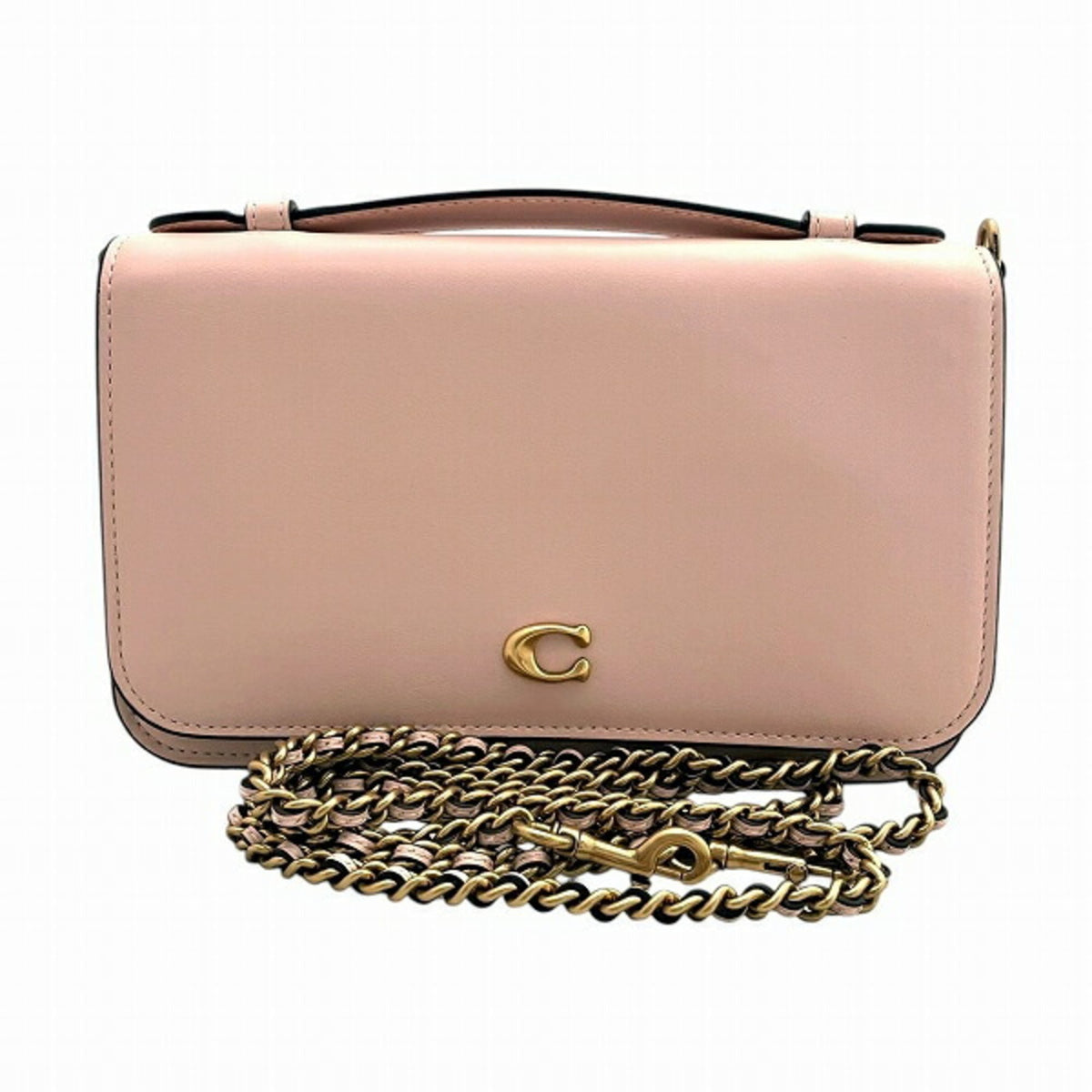 Coach Light Pink Leather Shoulder Bag (Pre-Owned)