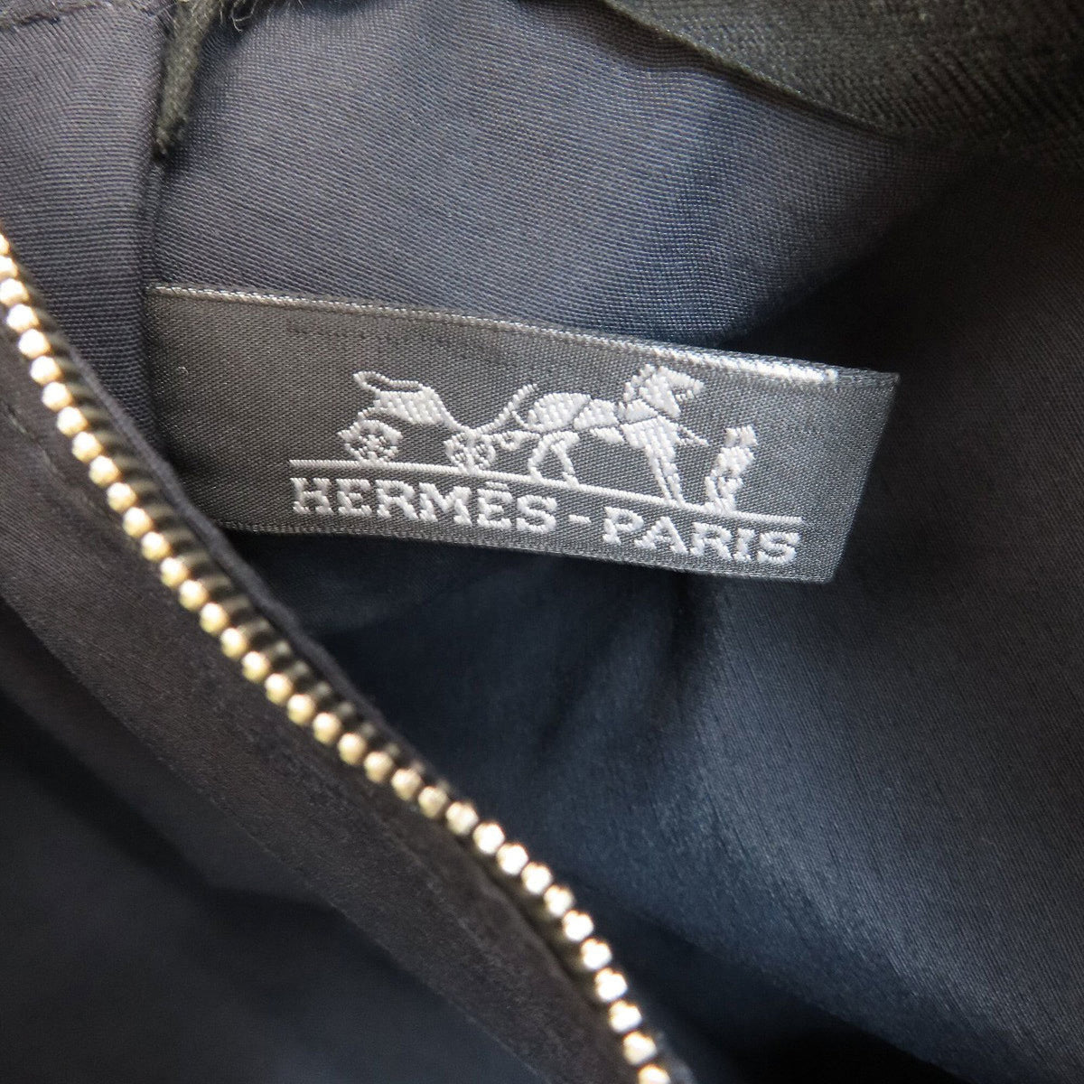 Hermes Black Polyester Cotton Briefcase (Pre-Owned)