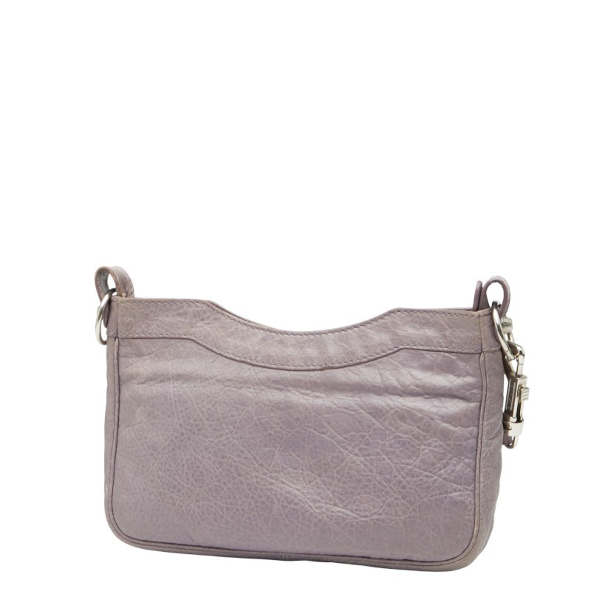 Balenciaga Purple Leather Shoulder Bag (Pre-Owned)