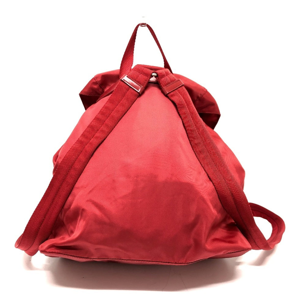 Prada Red Color Nylon Backpack (Pre-Owned)