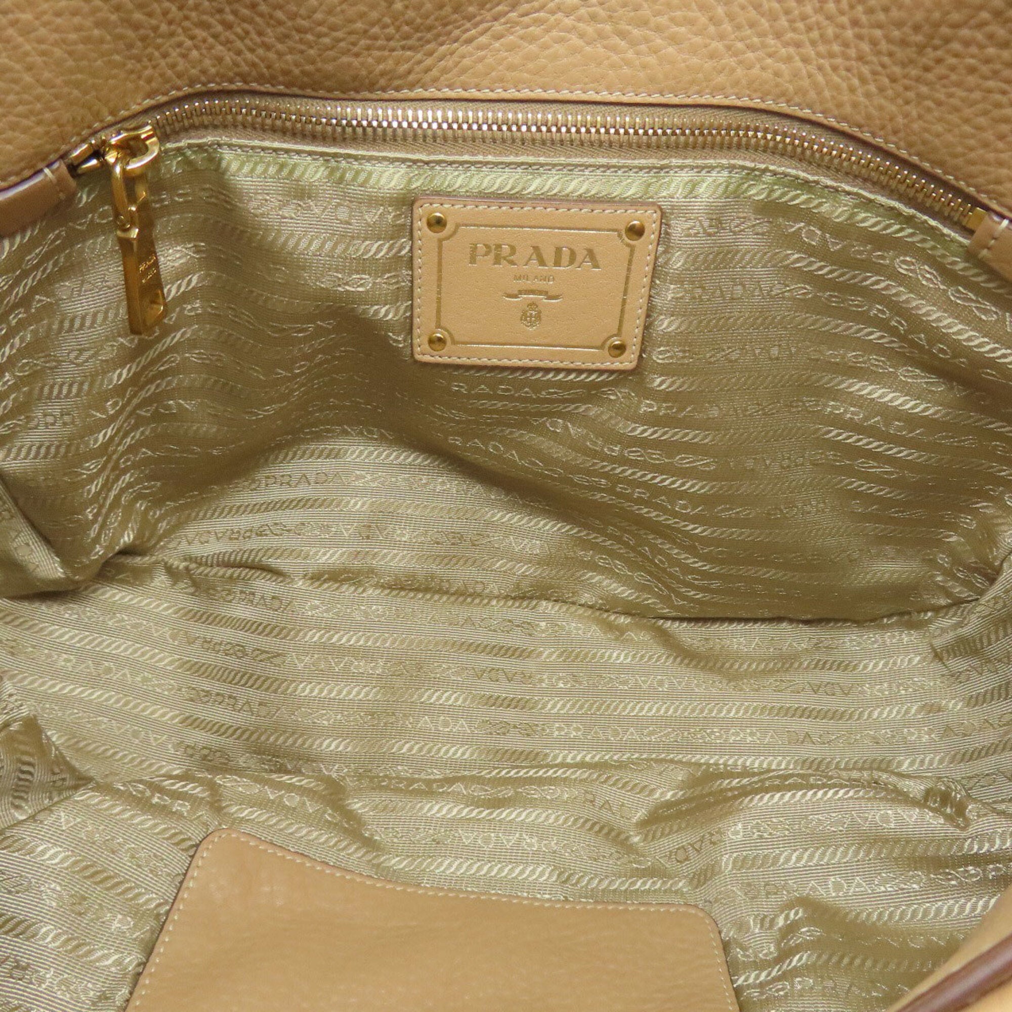 Prada Beige Leather Handbag (Pre-Owned)
