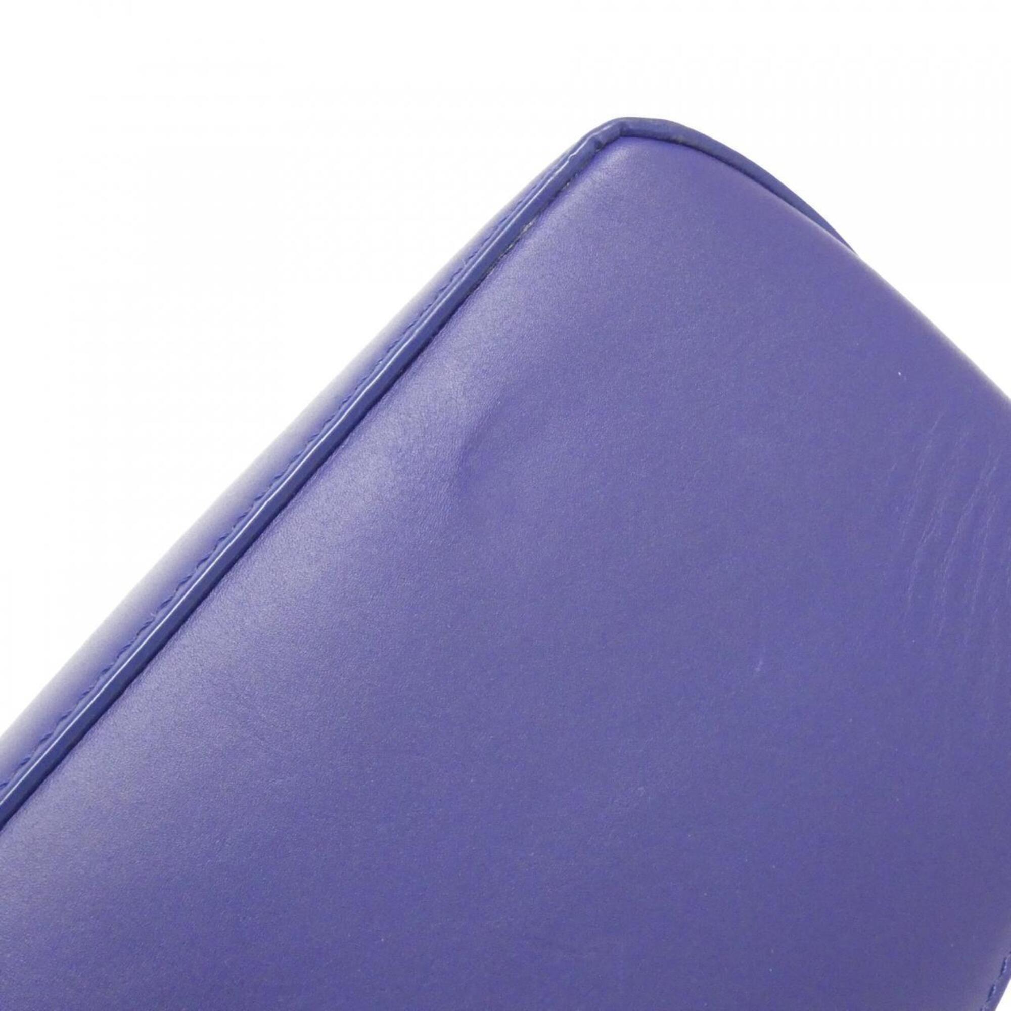Loewe Deep Purple Purple Leather Handbag (Pre-Owned)