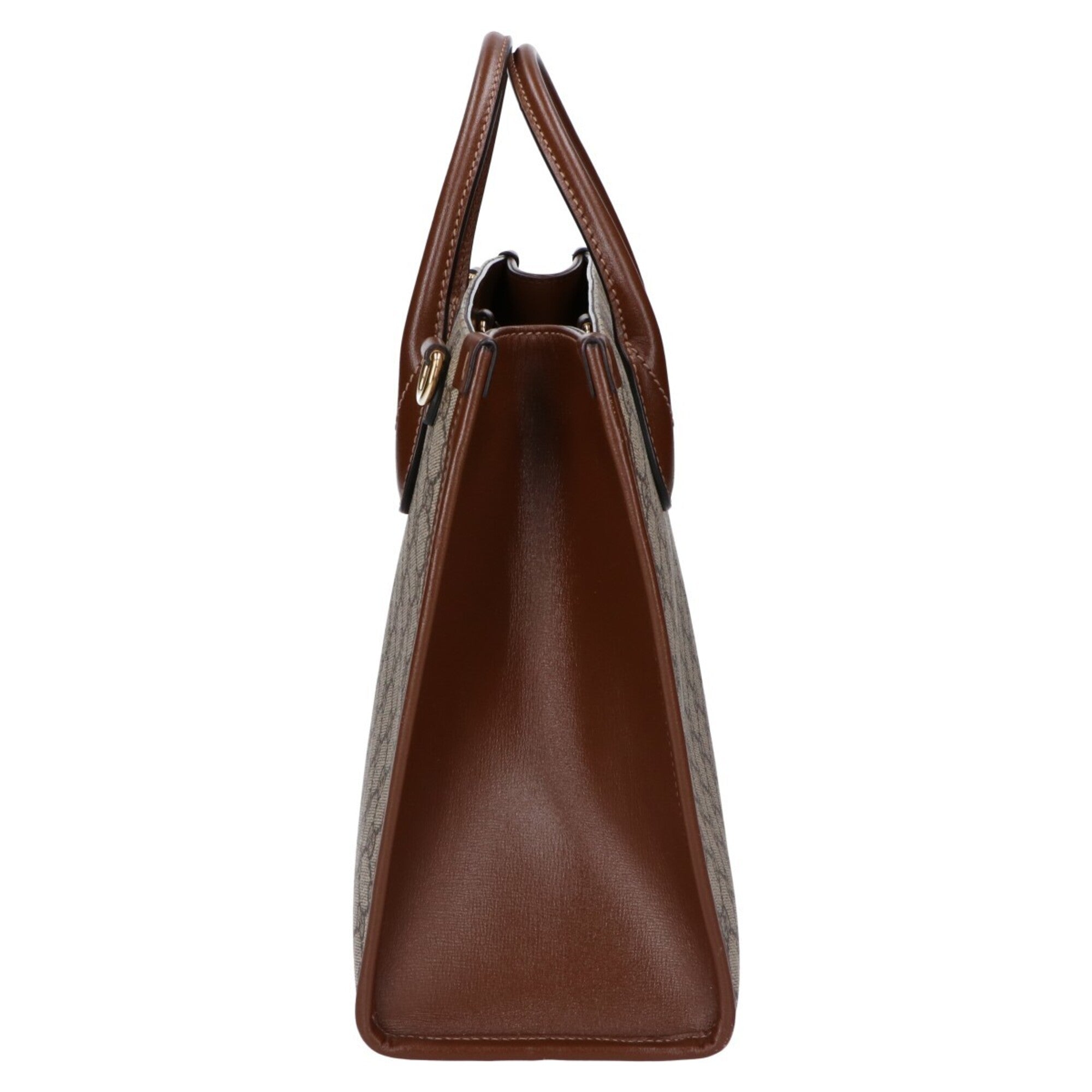 Gucci Beige Brown Pvc Tote Bag (Pre-Owned)
