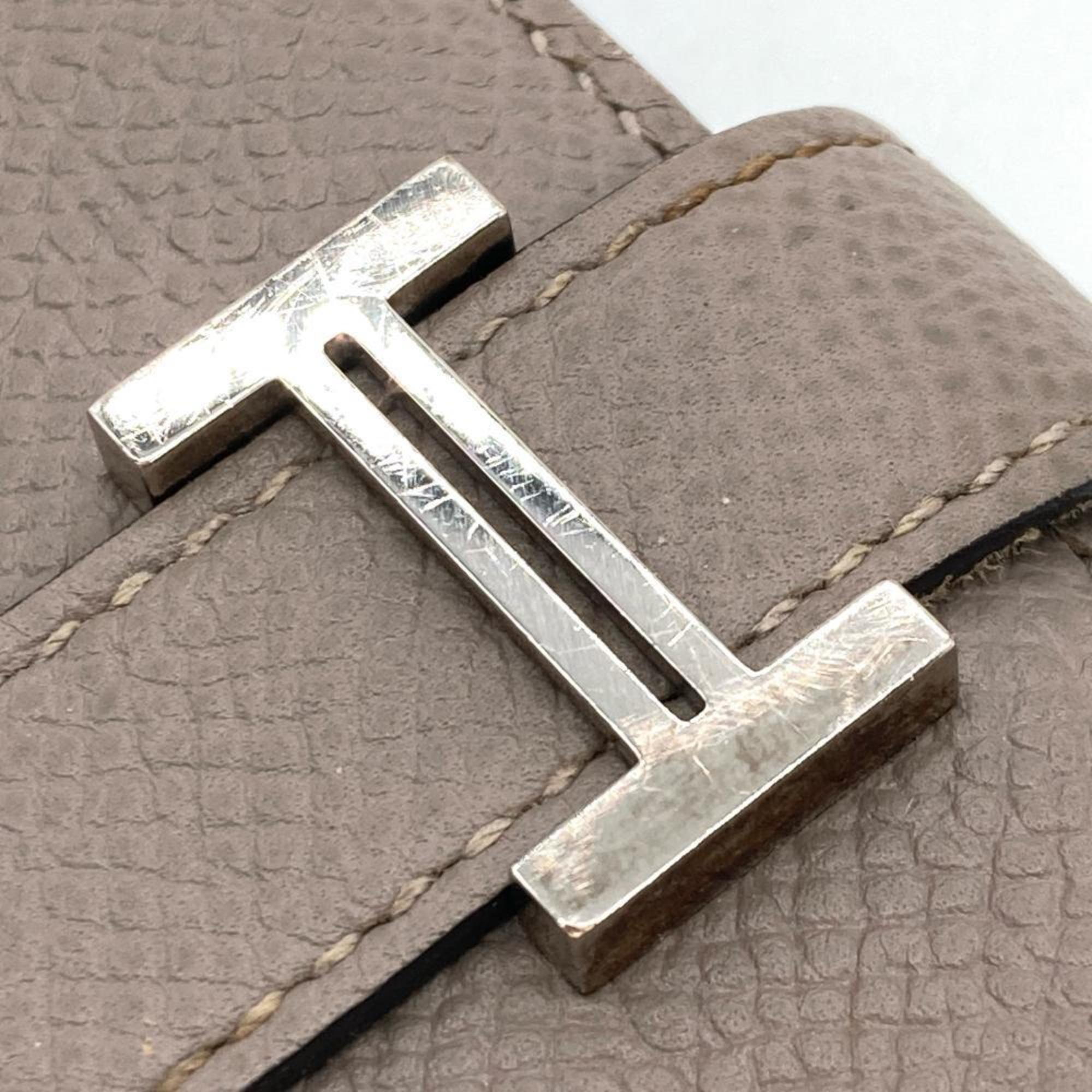 Hermes Gray Epsom Leather Long Wallet (Bi-Fold) (Pre-Owned)