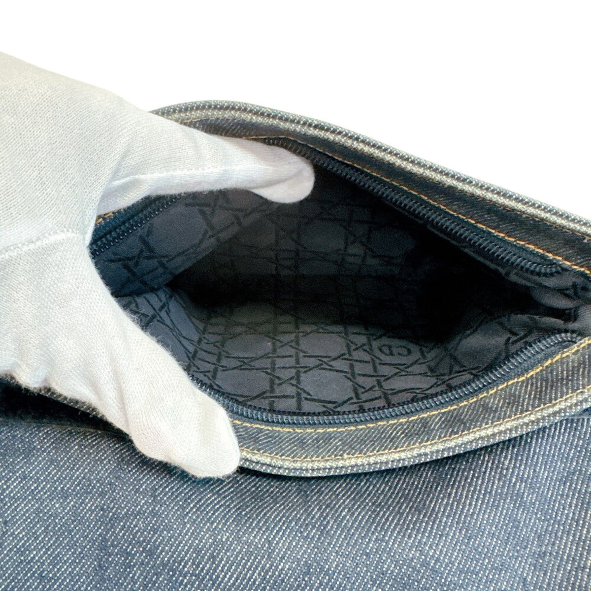 Christian Dior Blue Denim Backpack (Pre-Owned)