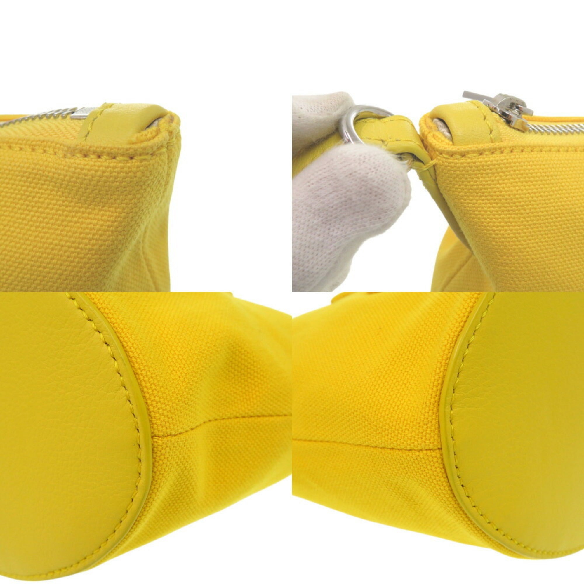 Loewe Yellow Canvas Clutch Bag Pouch (Pre-Owned)