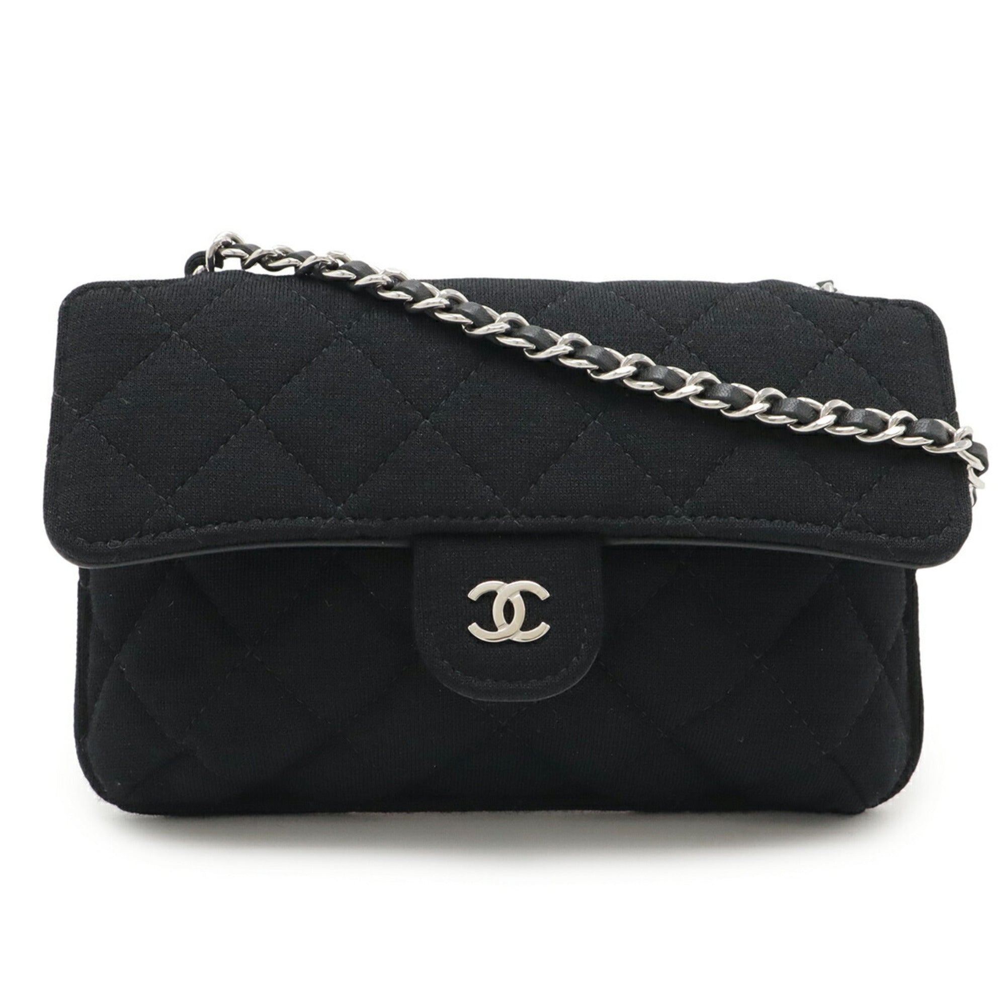 Chanel Matelasse Black Gray Cotton Nylon Eco-Bag Tote Bag (Pre-Owned)