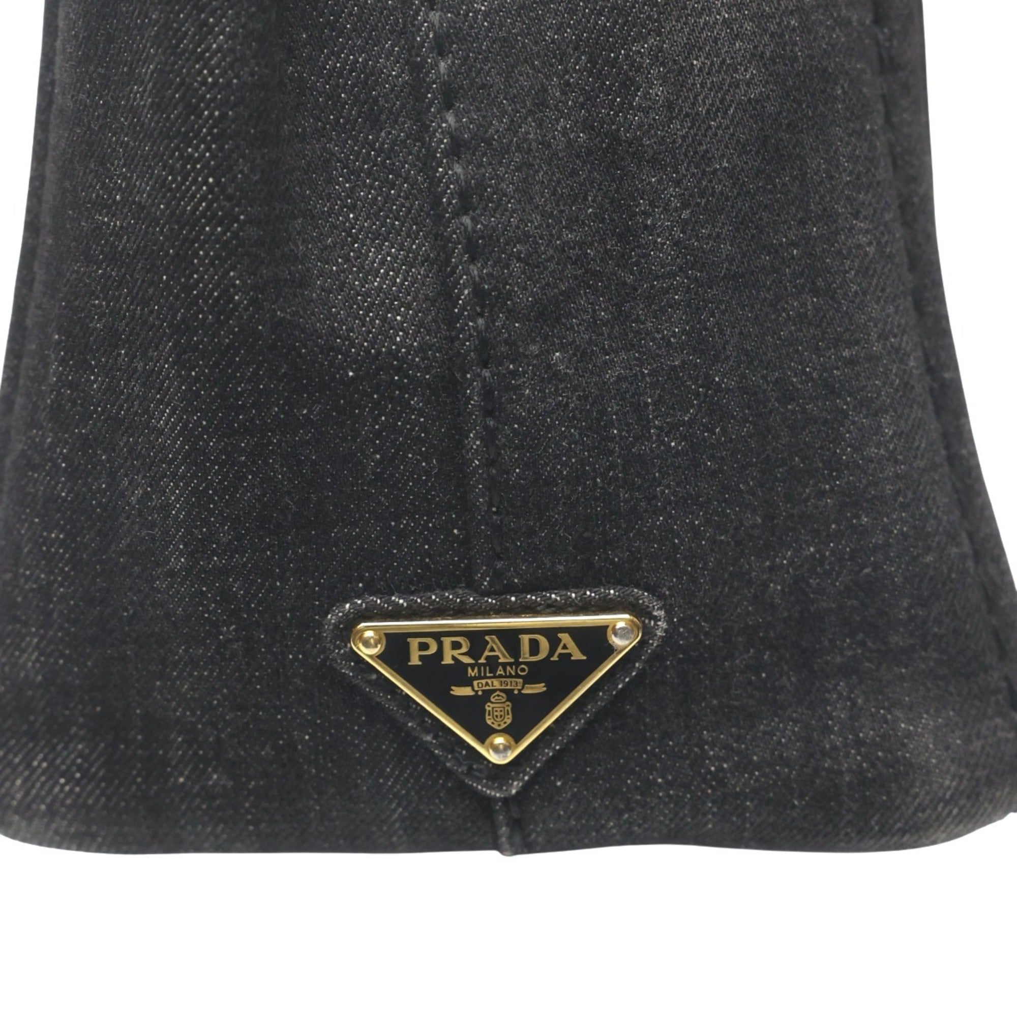 Prada Black Denim Tote Bag (Pre-Owned)