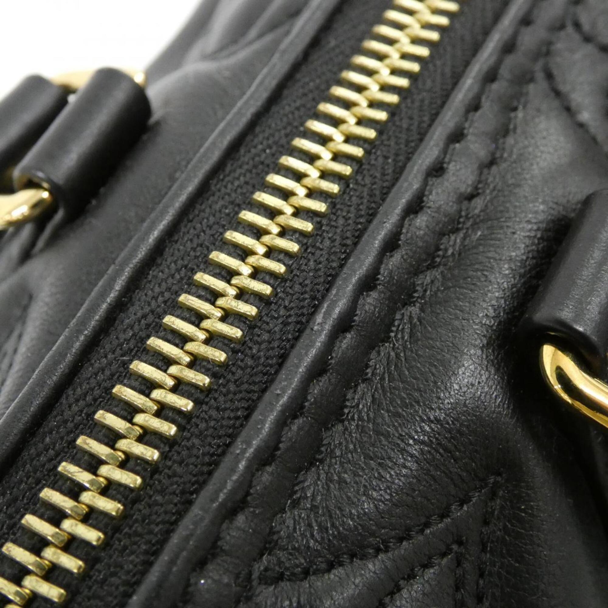 Louis Vuitton Black Leather Shoulder Bag (Pre-Owned)