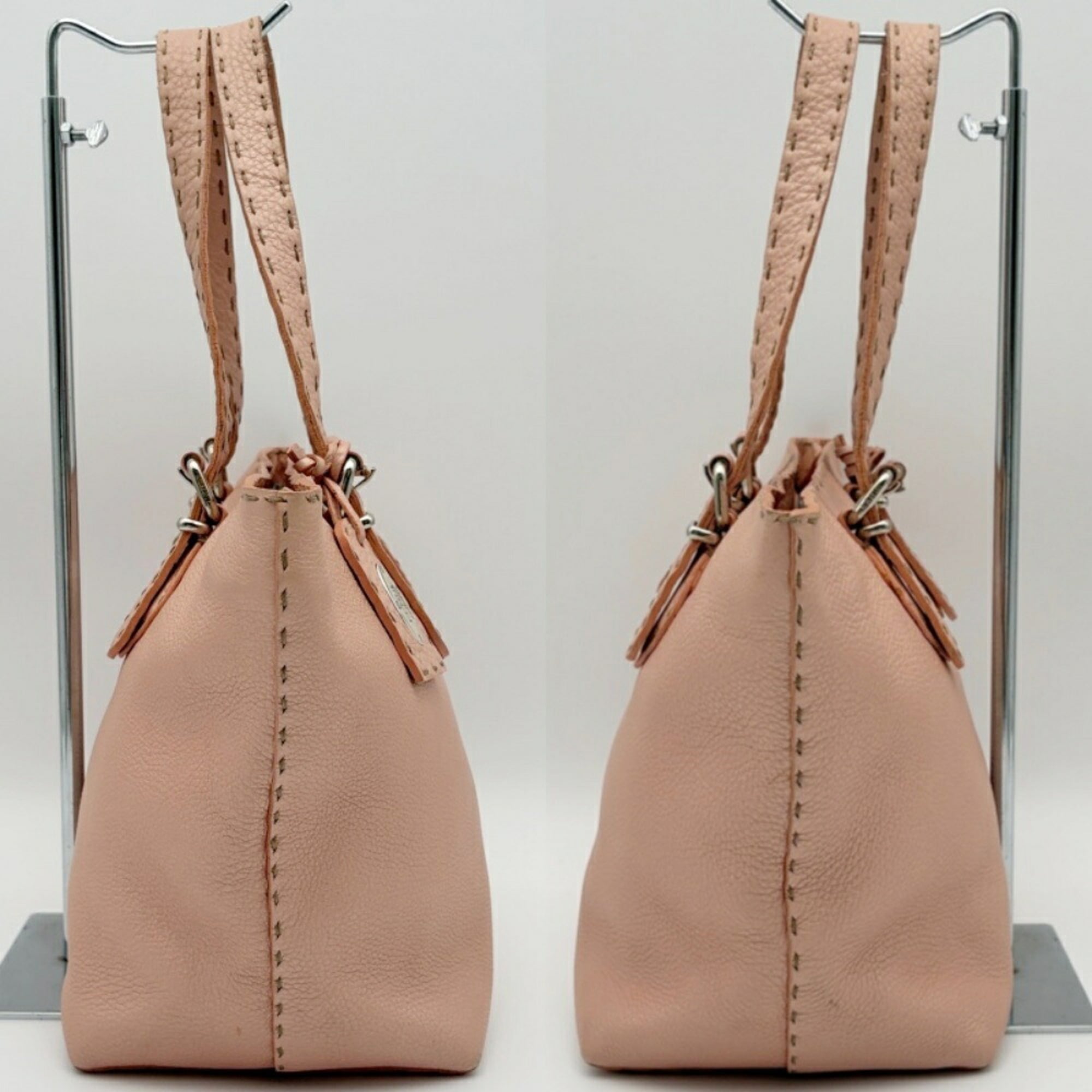 Fendi Pink Leather Tote Bag (Pre-Owned)