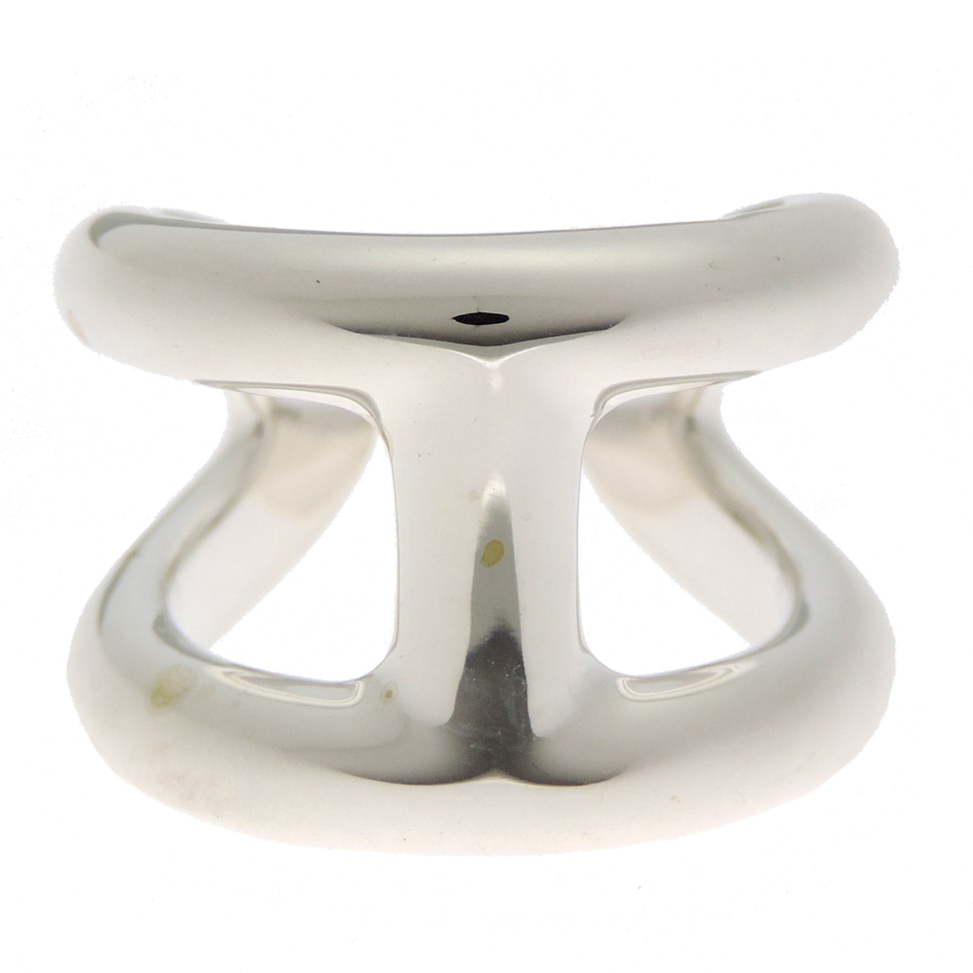 Hermes Silver 925 Band Ring (Pre-Owned)