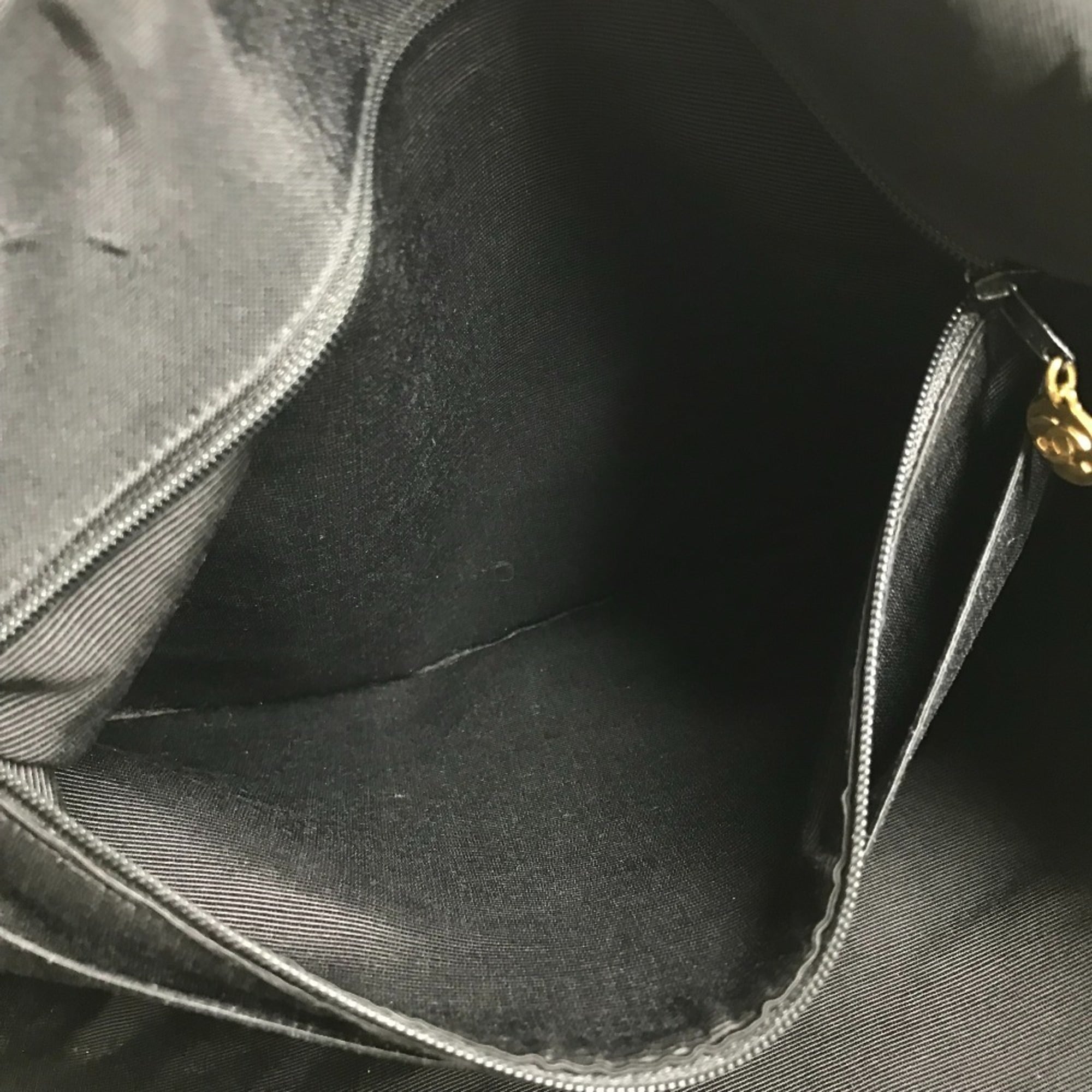 Chanel Black White Nylon Shoulder Bag Tote Bag (Pre-Owned)