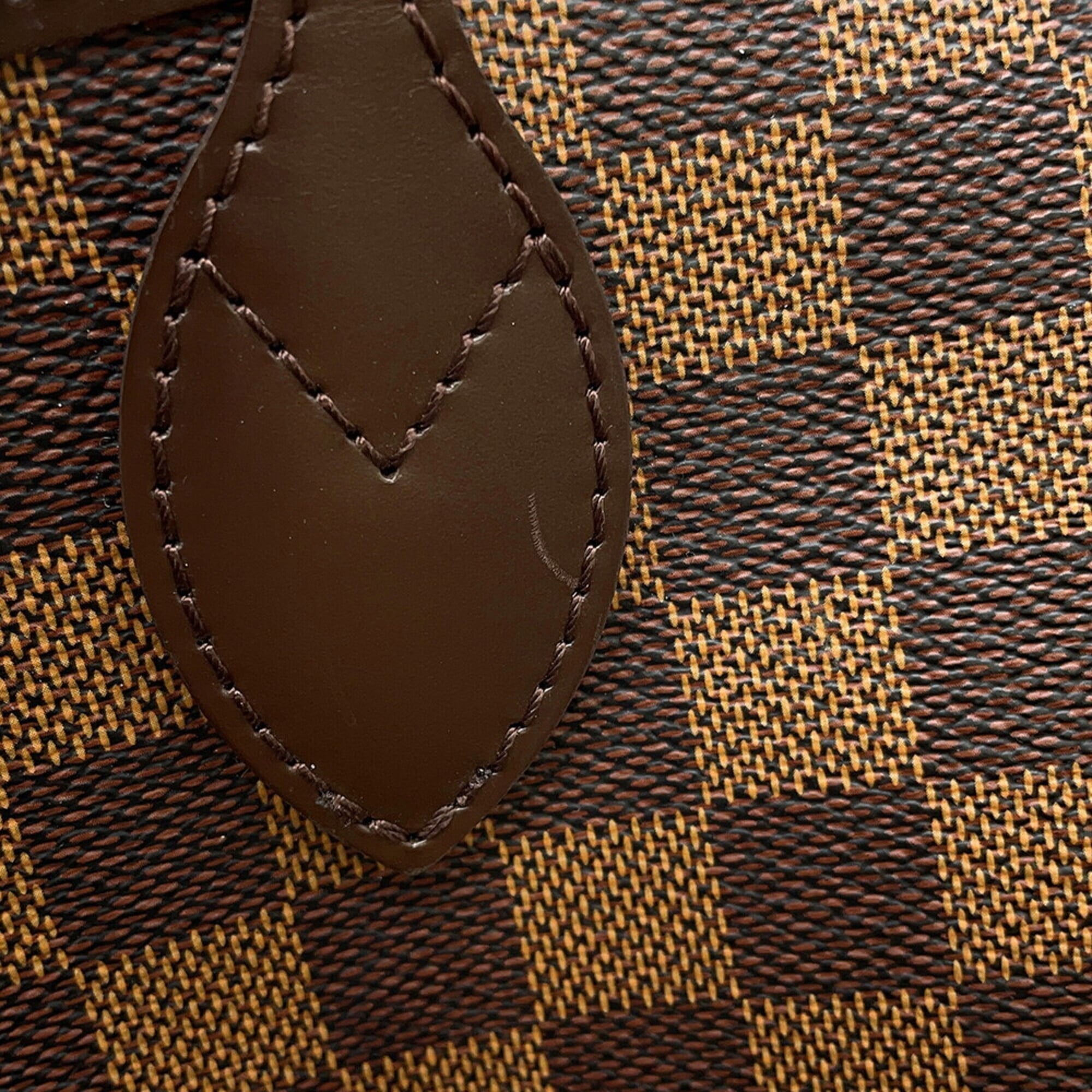 Louis Vuitton Damier Damier Canvas Ebene Red Color Handbag Tote Bag (Pre-Owned)
