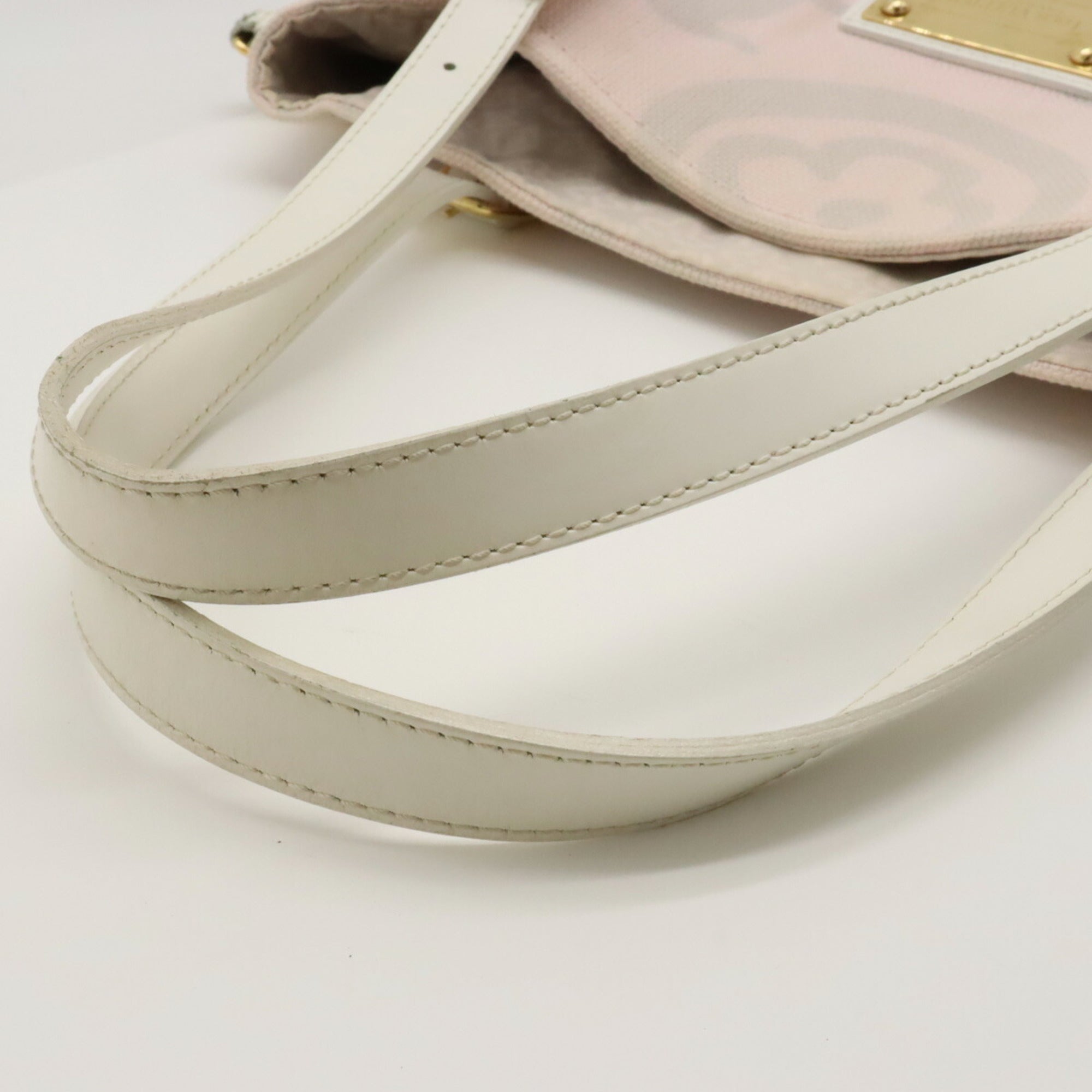 Louis Vuitton Rose Canvas Leather Shoulder Bag Tote Bag (Pre-Owned)