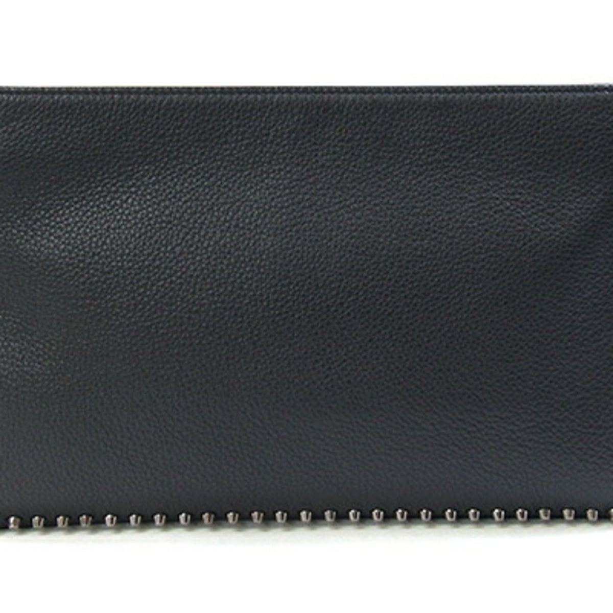 Christian Louboutin Black Leather Clutch Bag Shoulder Bag (Pre-Owned)