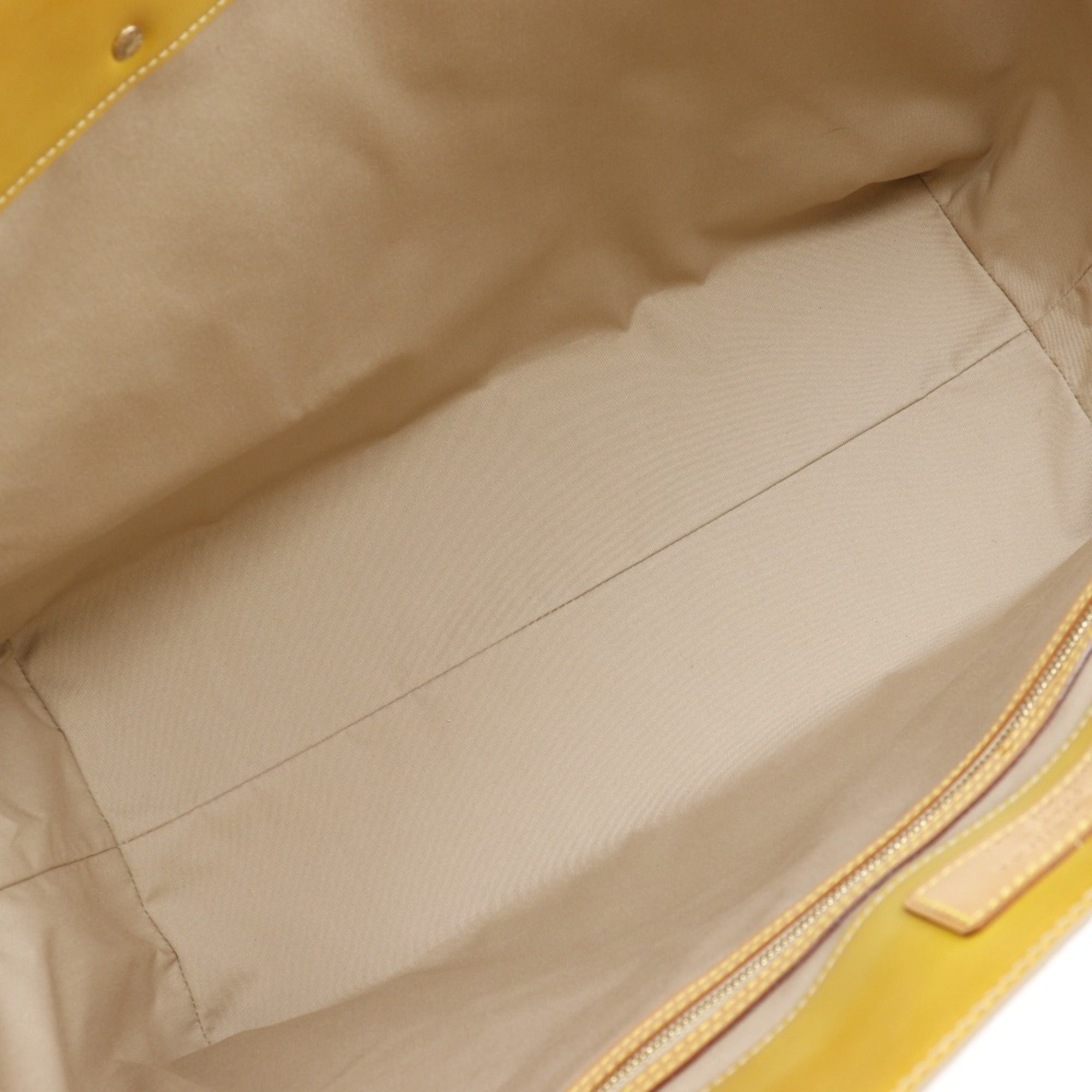 Louis Vuitton Beige Yellow Monogram Vernis Boston Bag Tote Bag (Pre-Owned)