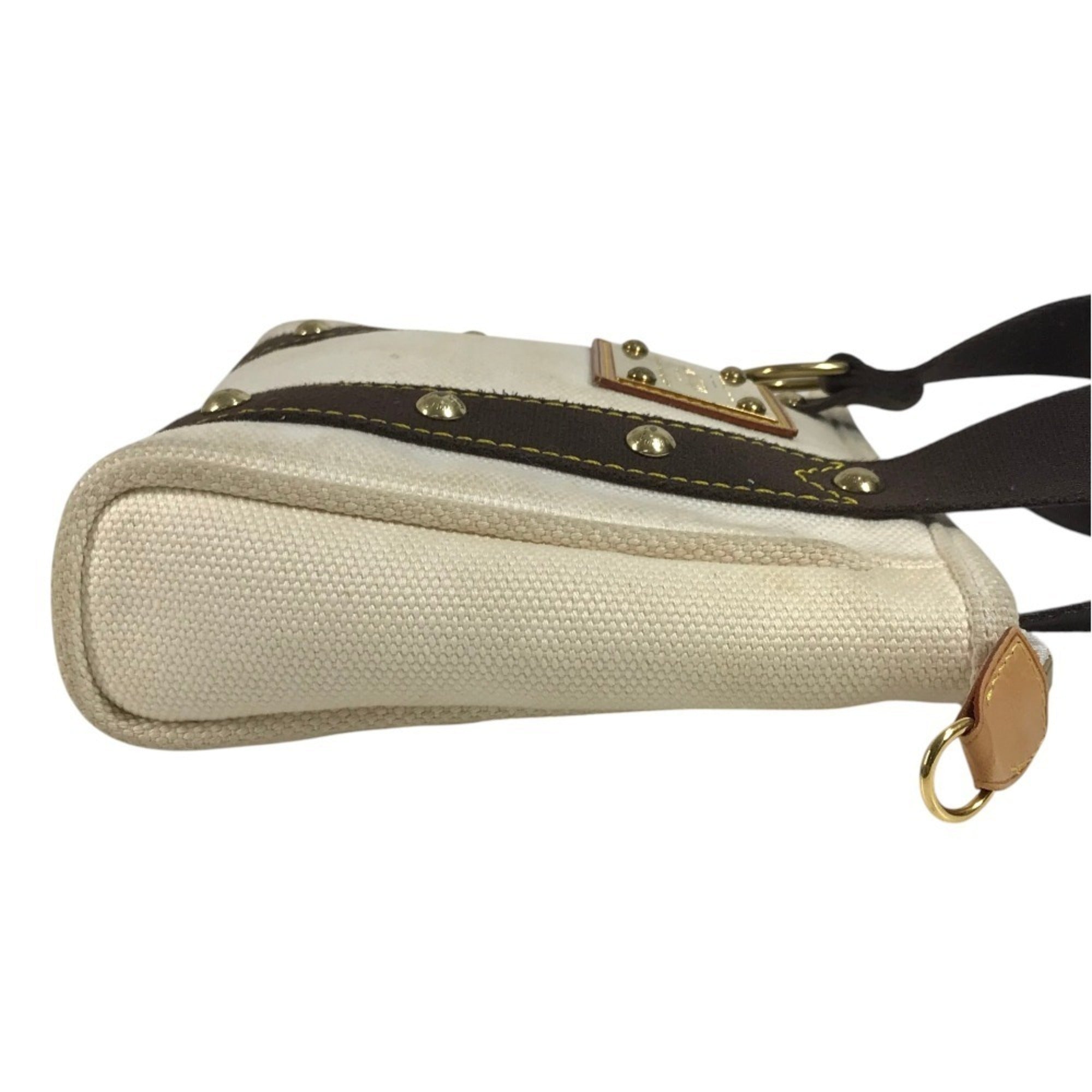 Louis Vuitton Antigua Brown White Canvas Handbag Tote Bag (Pre-Owned)