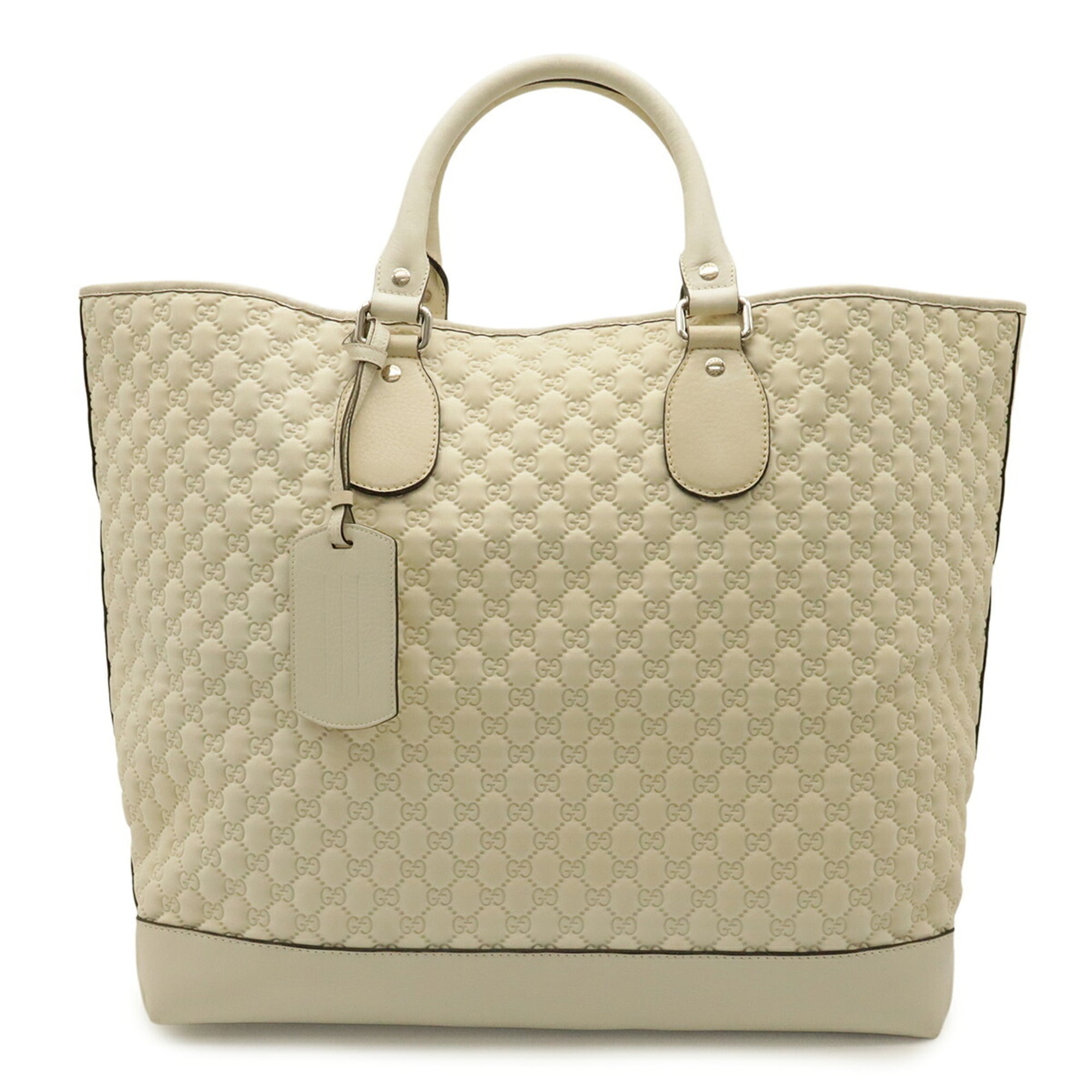 Gucci Cream Ivory Fabric Boston Bag Tote Bag (Pre-Owned)