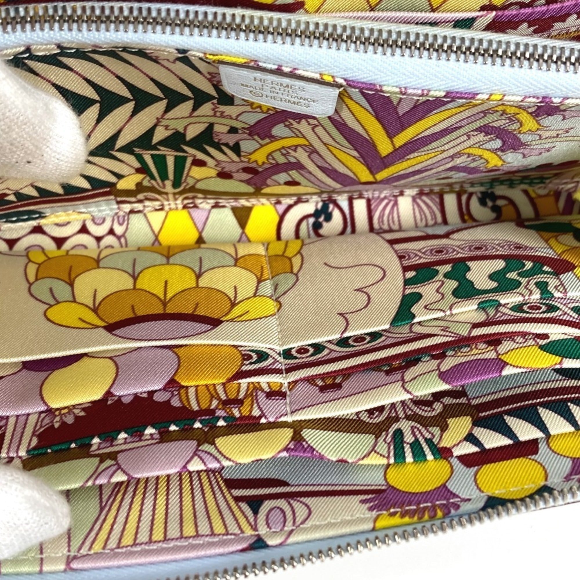 Hermes Silk'in Multi-Color Swift Leather Long Wallet (Bi-Fold) (Pre-Owned)