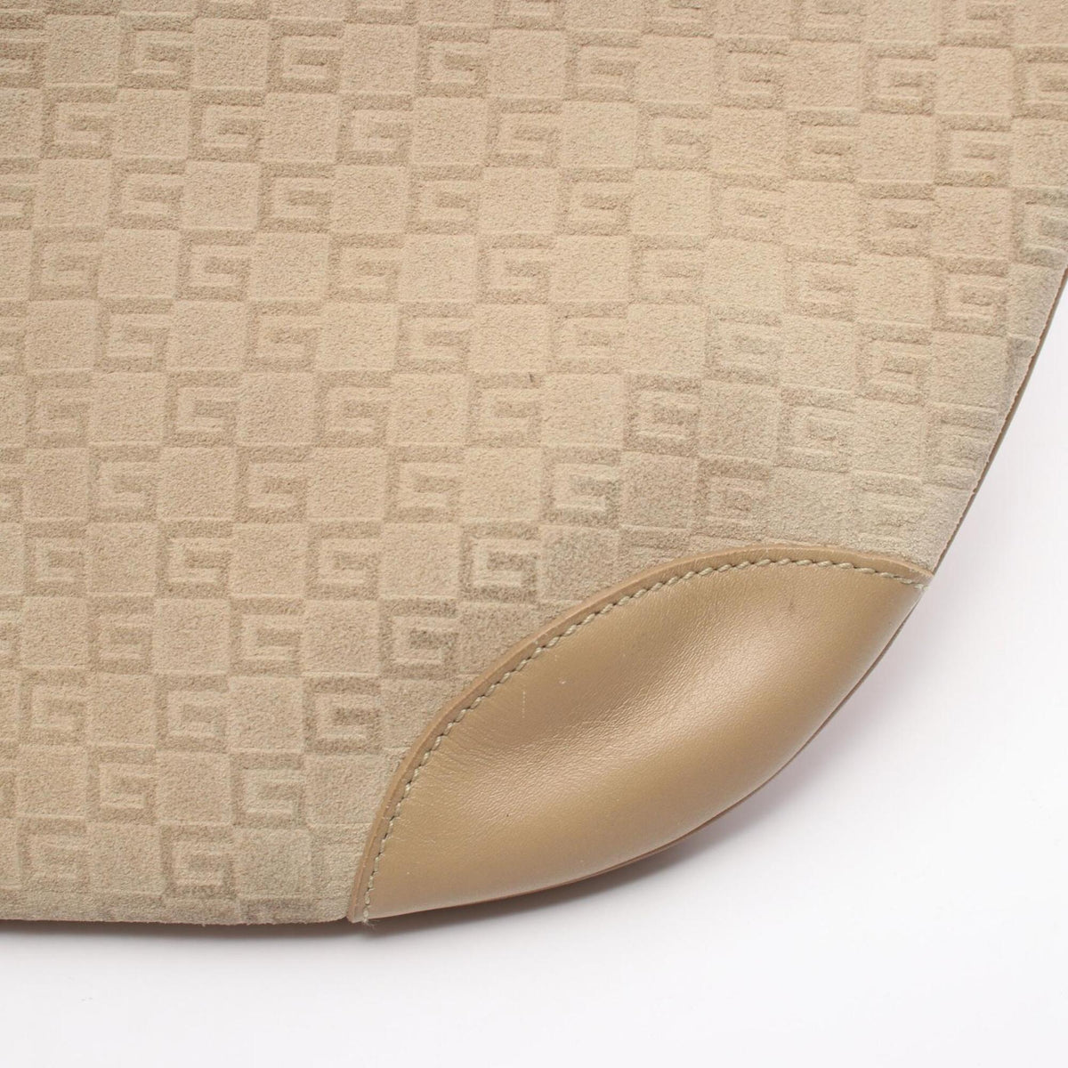 Gucci Beige Suede Leather Handbag Shoulder Bag (Pre-Owned)