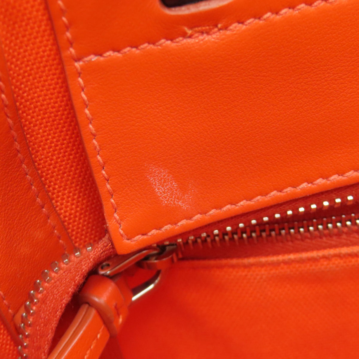 Prada Orange Canvas Handbag (Pre-Owned)