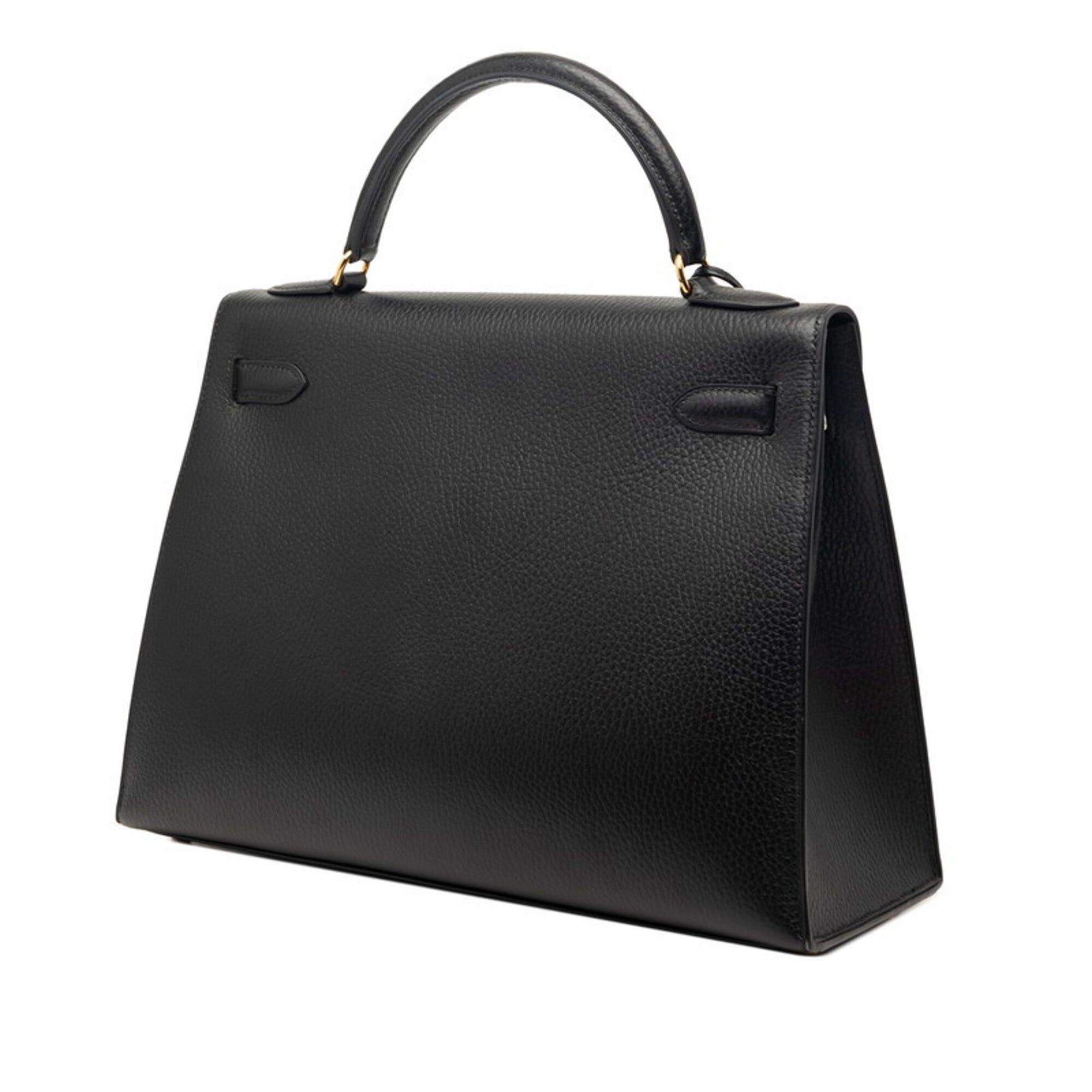 Hermes Kelly Black Ardennes Leather Handbag Shoulder Bag (Pre-Owned)