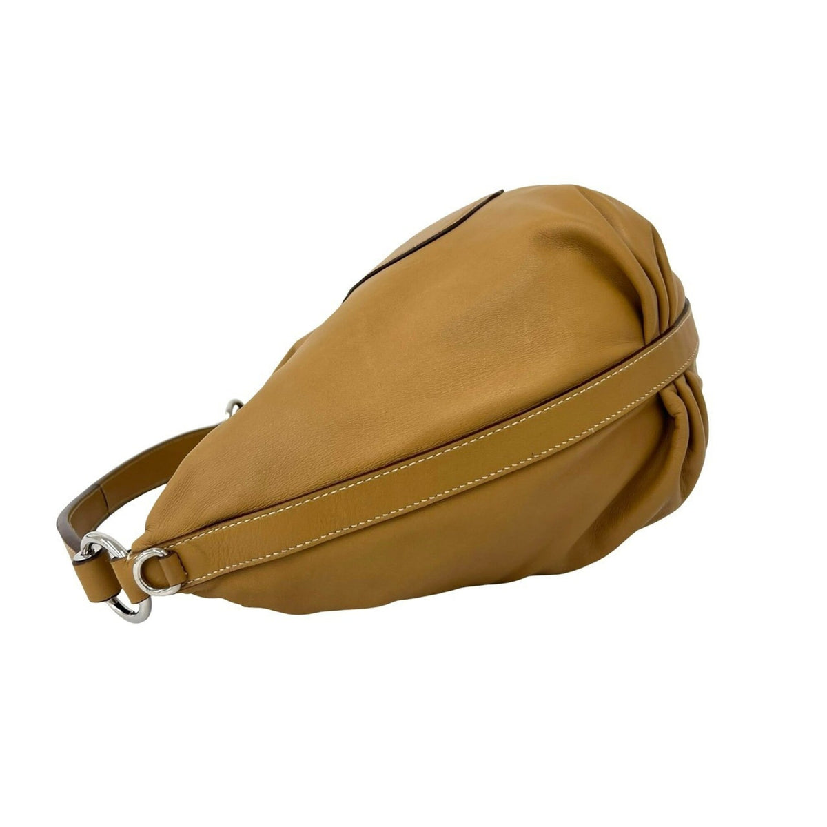 Prada Beige Leather Handbag Shoulder Bag Tote Bag (Pre-Owned)