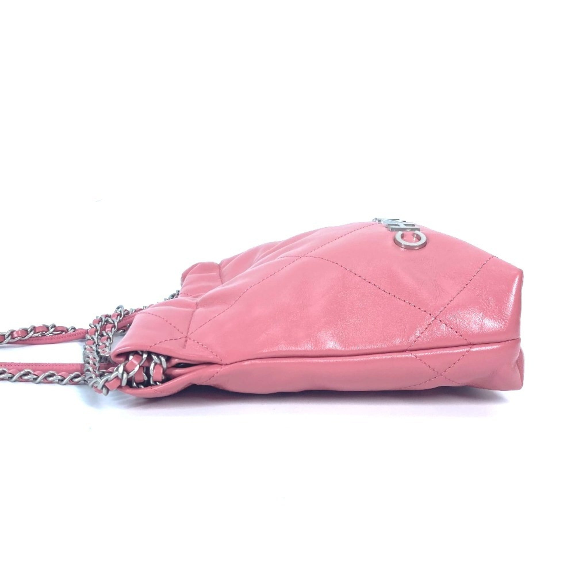 Chanel Pink Leather Handbag Shoulder Bag (Pre-Owned)