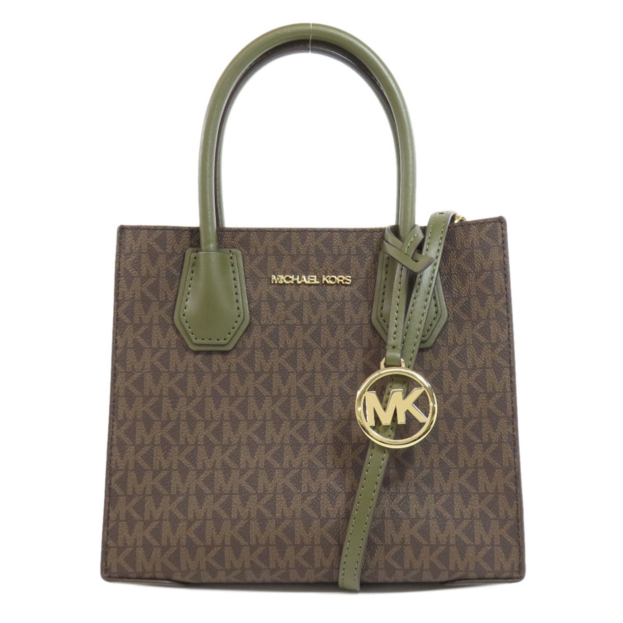 Michael Kors Black Khaki Pvc Handbag (Pre-Owned)