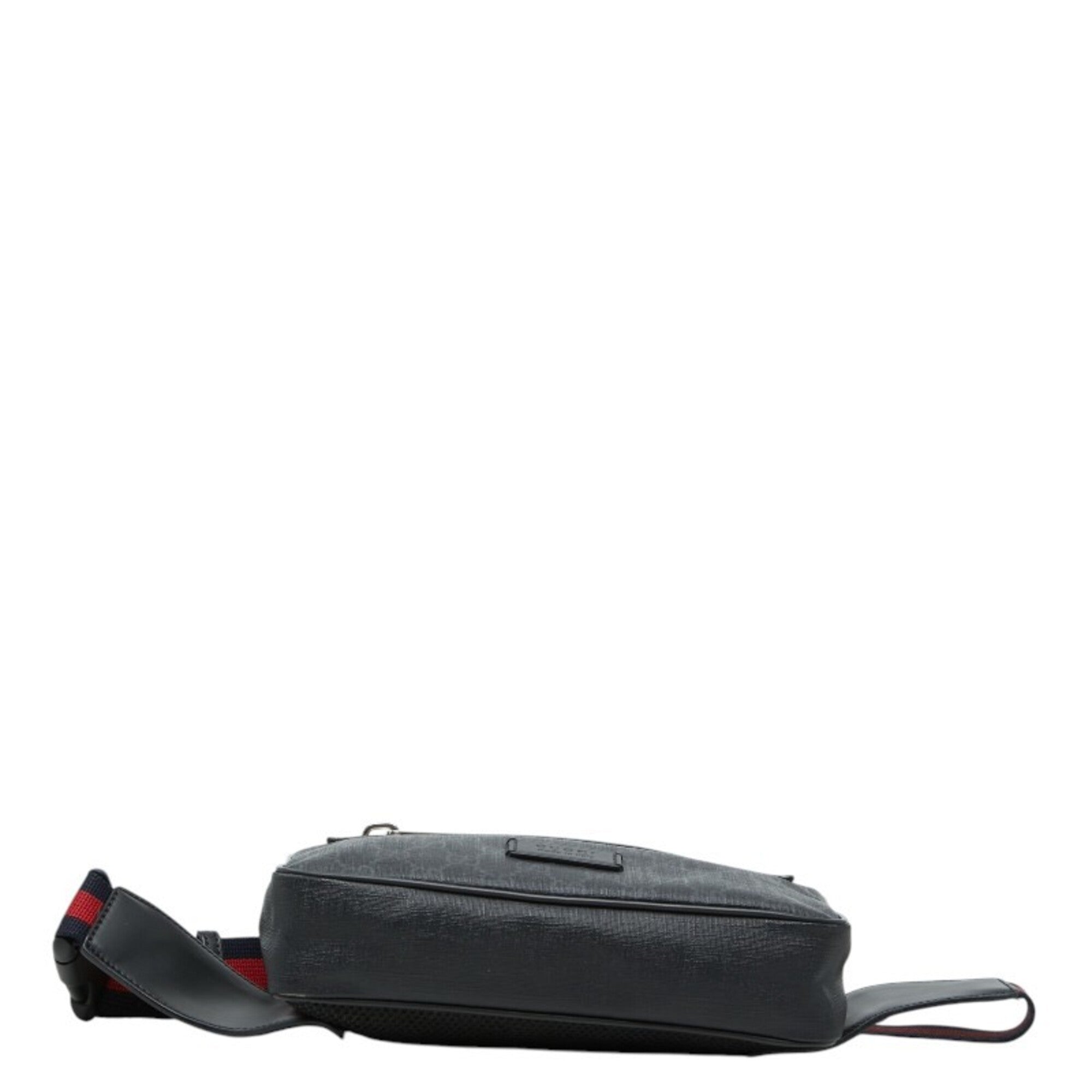 Gucci Black Gray Pvc Leather Fanny Pack (Pre-Owned)