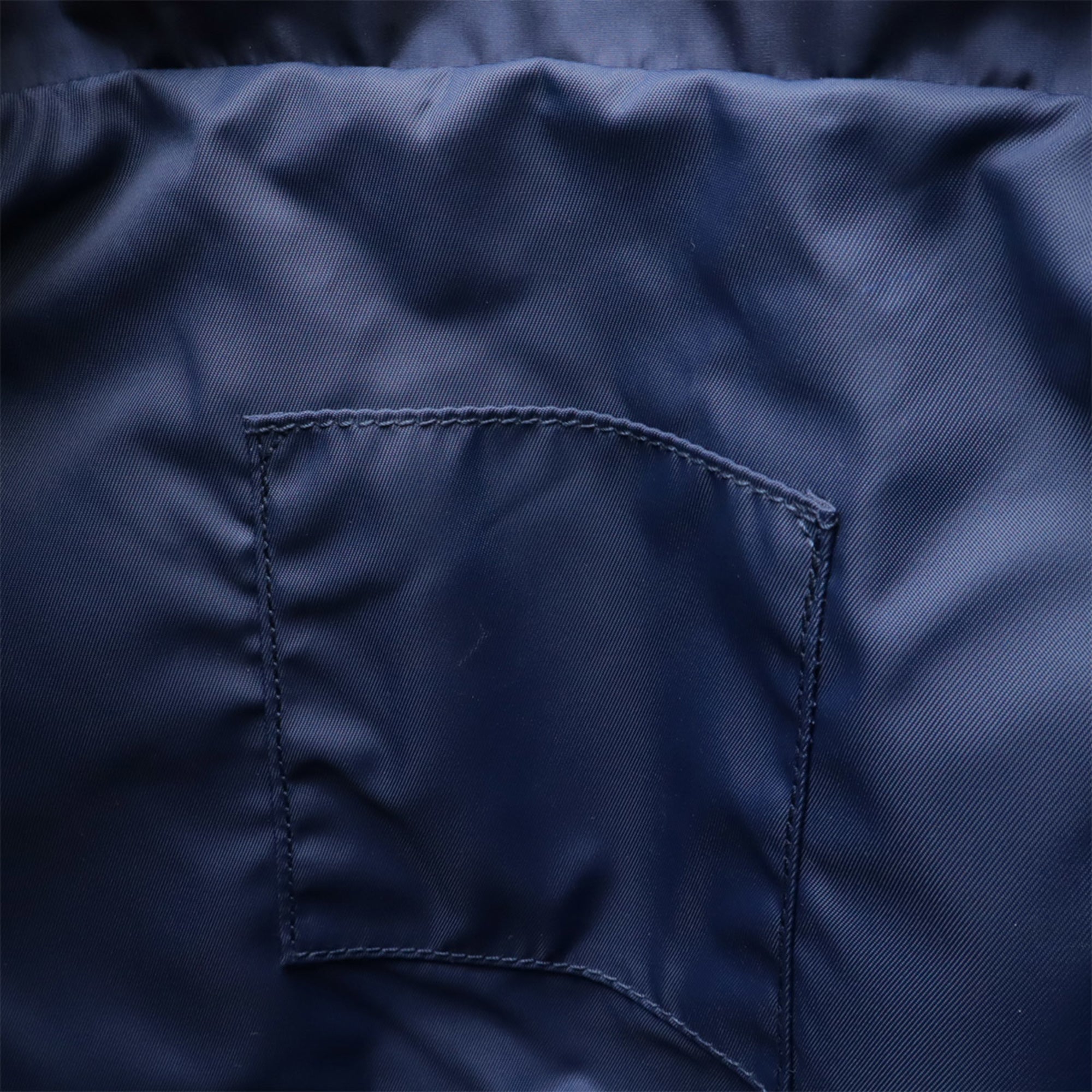 Gucci Navy Nylon Leather Backpack (Pre-Owned)