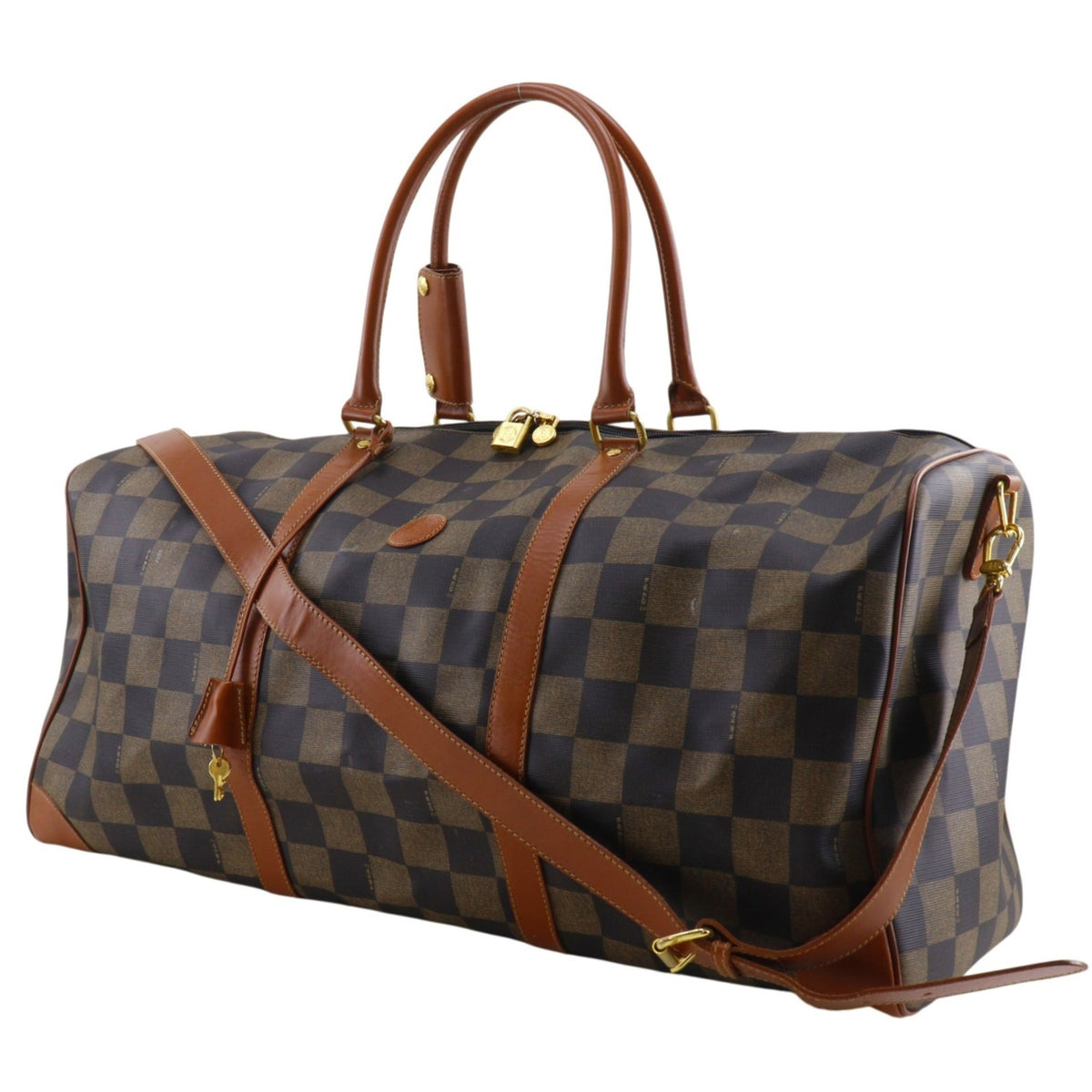 Fendi Brown Pvc Boston Bag (Pre-Owned)