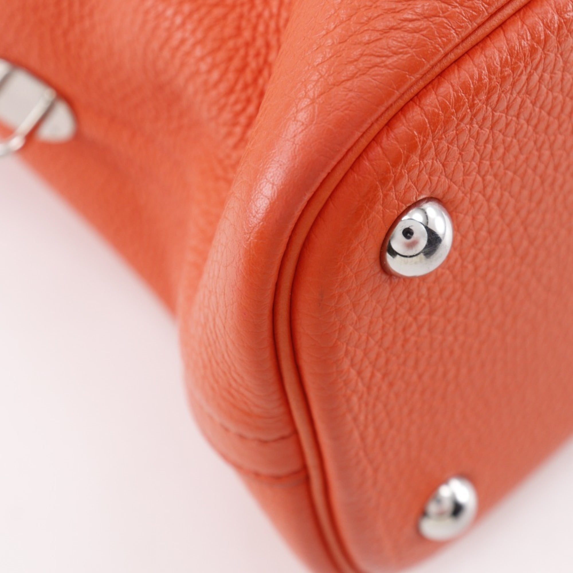 Hermes Bolide Orange Taurillon Clemence Leather Handbag (Pre-Owned)