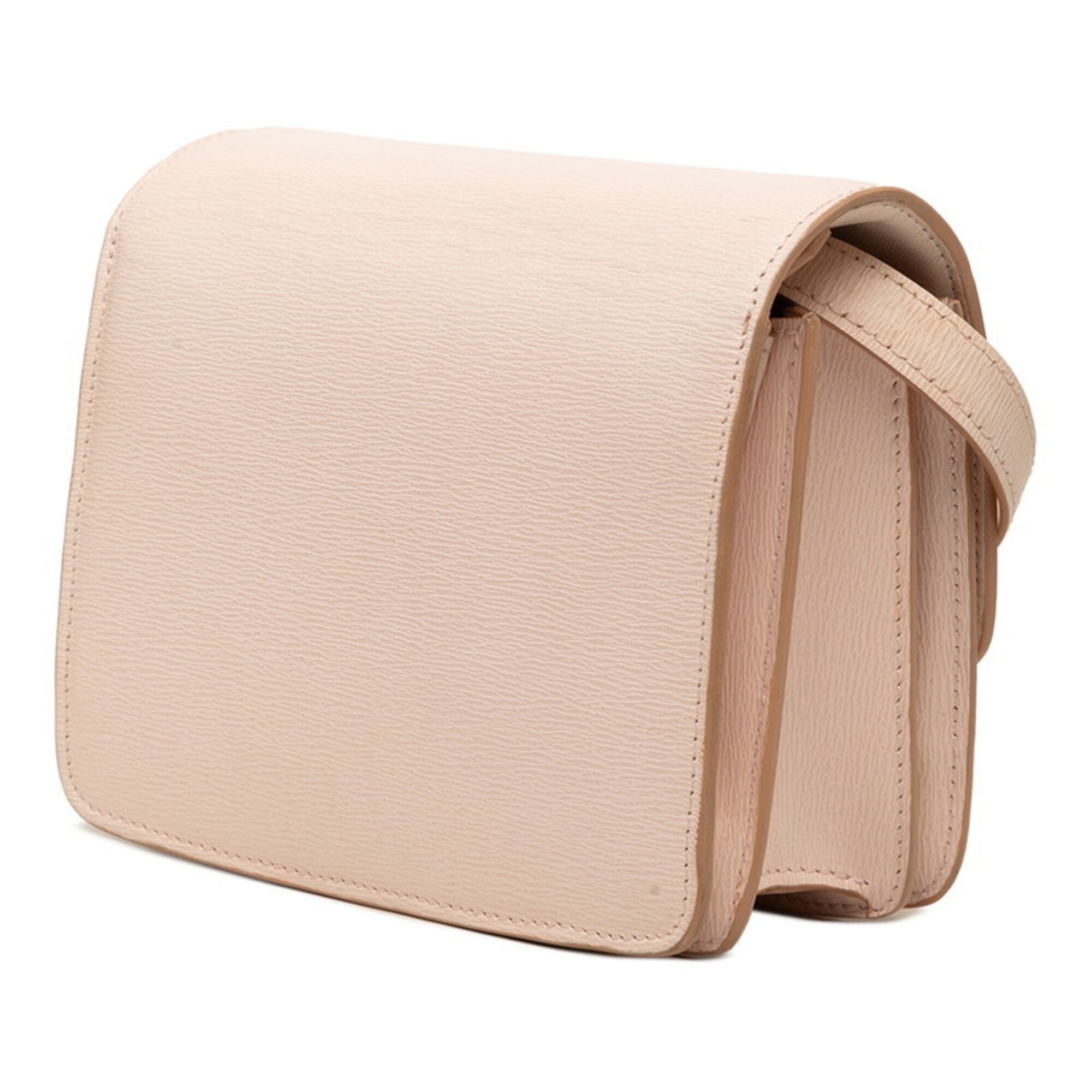 Celine Pink Beige Leather Shoulder Bag (Pre-Owned)