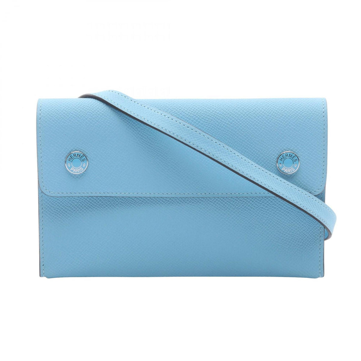Hermes Blue Celeste Epsom Leather Leather Handbag Shoulder Bag (Pre-Owned)