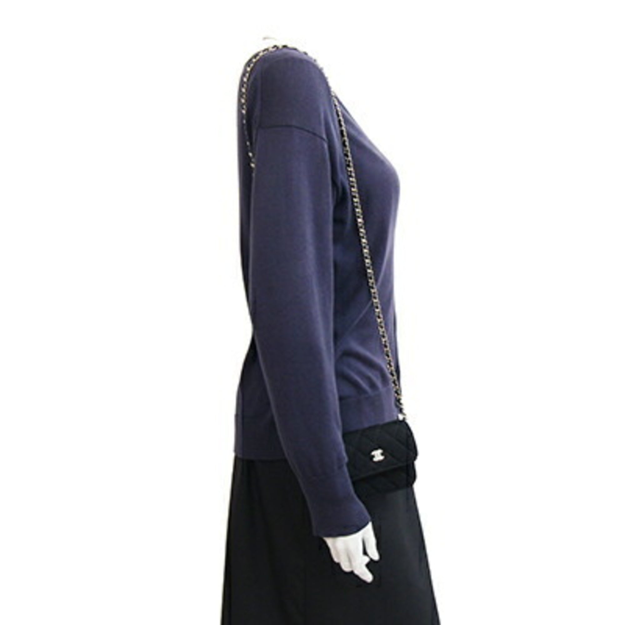 Chanel Matelasse Black Cotton Shoulder Bag (Pre-Owned)