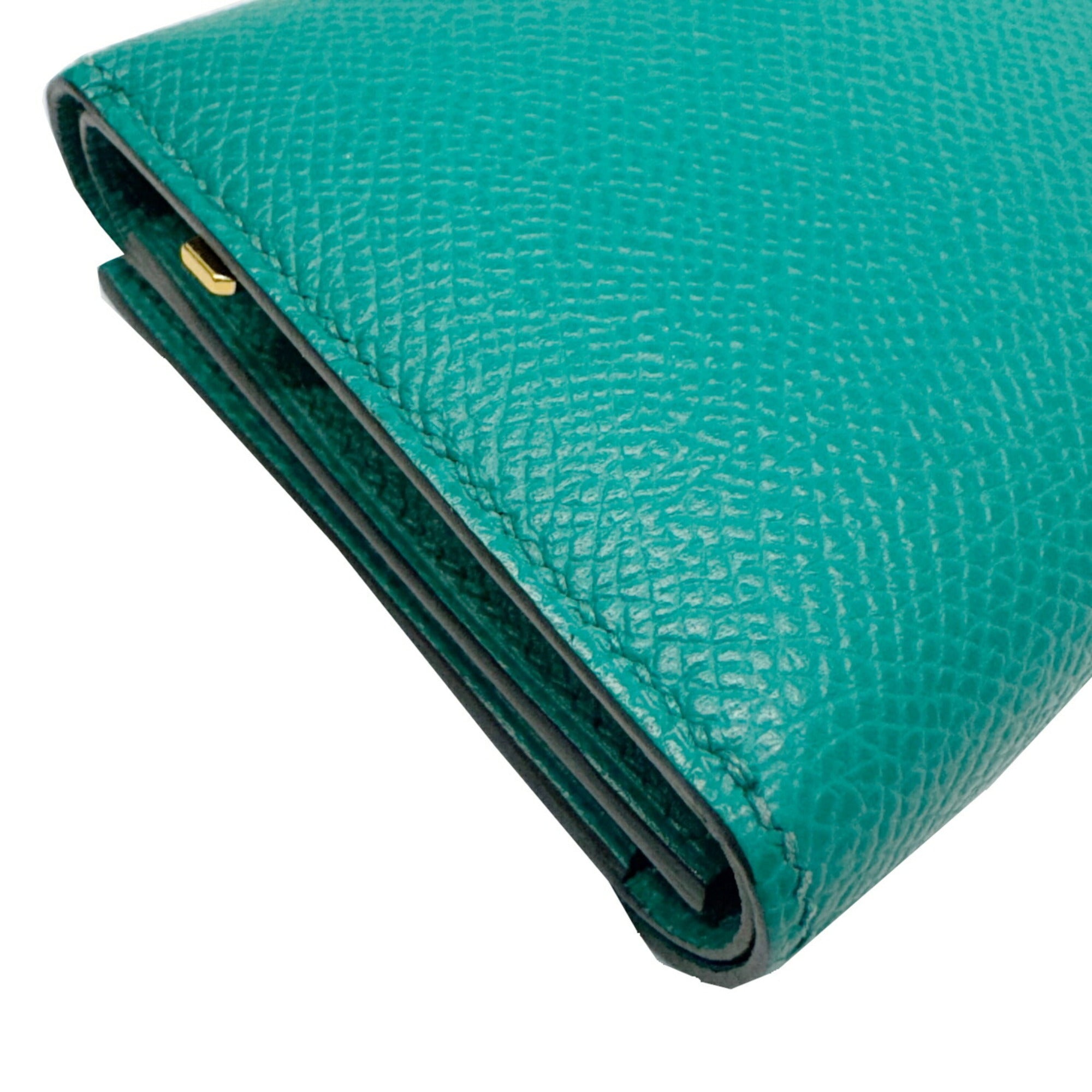 Hermes Green Epsom Leather Wallet (Tri-Fold) (Pre-Owned)