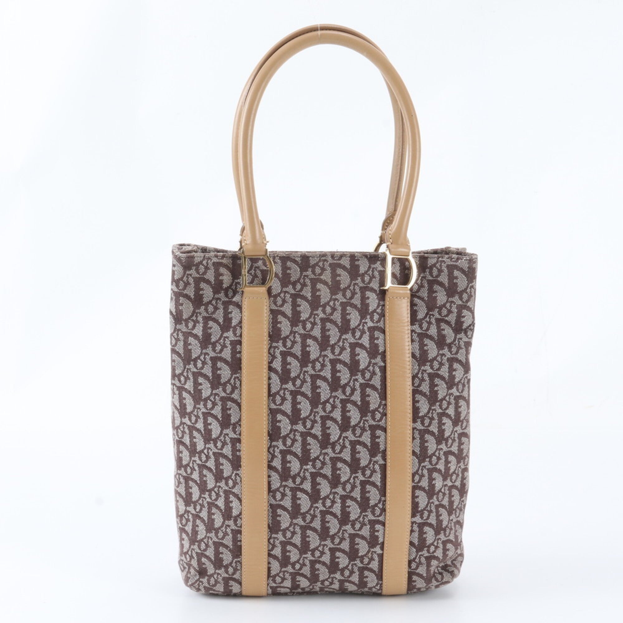 Christian Dior Trotter Brown Trotter Handbag Tote Bag (Pre-Owned)
