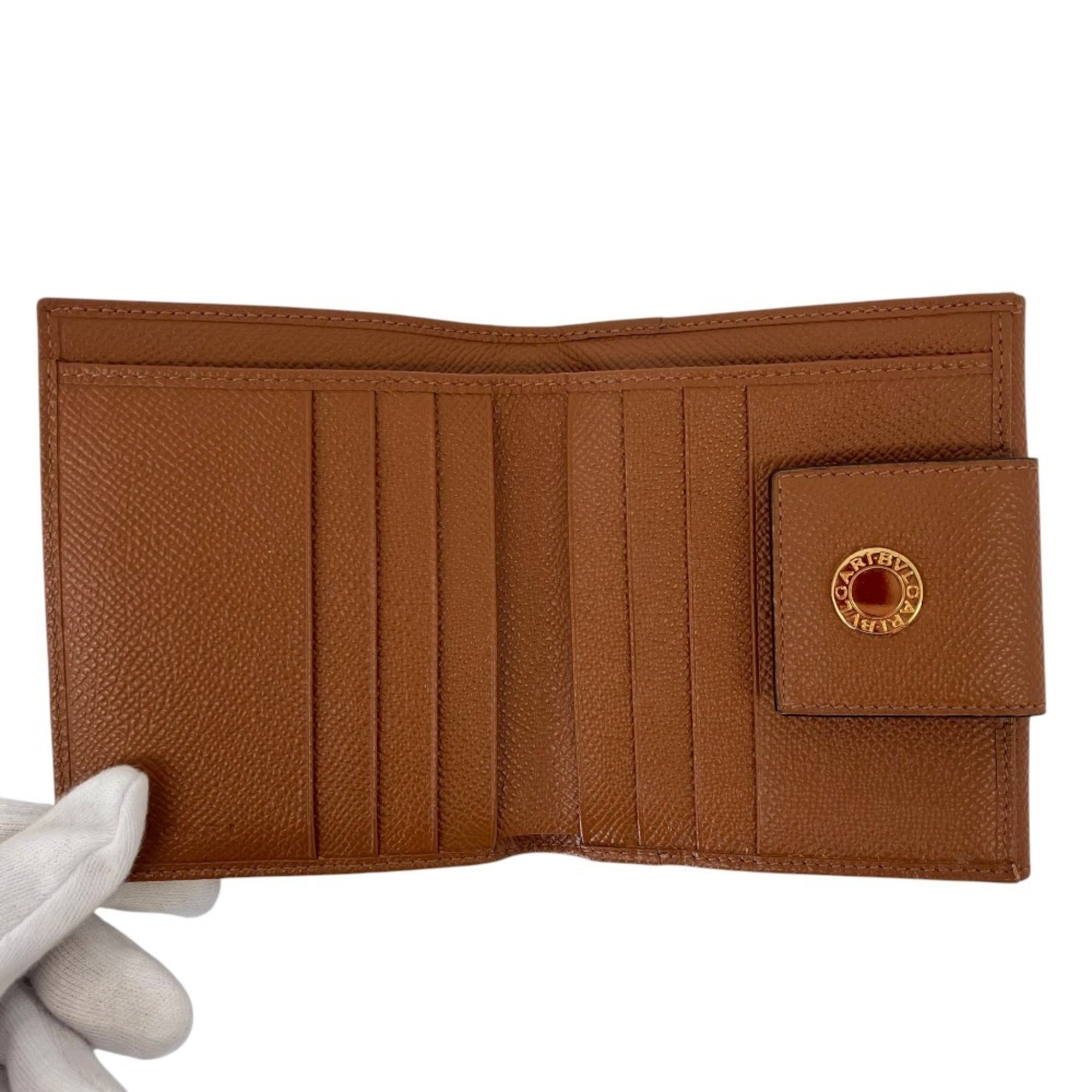 Bvlgari Brown Leather Wallet (Bi-Fold) (Pre-Owned)