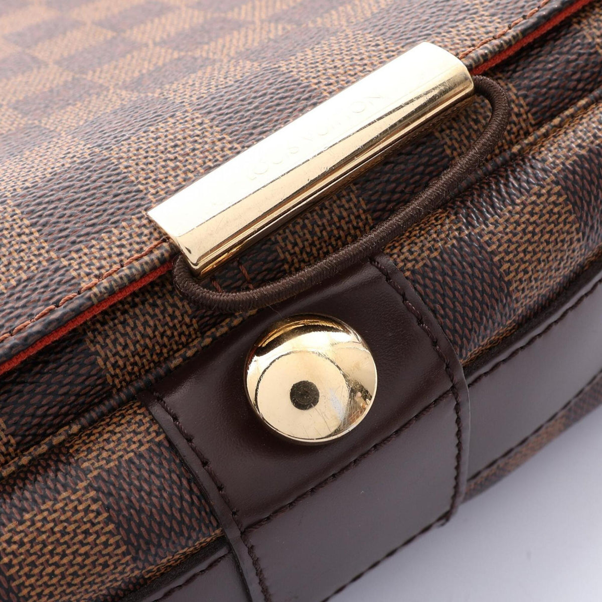Louis Vuitton Brown Damier Canvas Coated Canvas Leather Handbag Shoulder Bag (Pre-Owned)