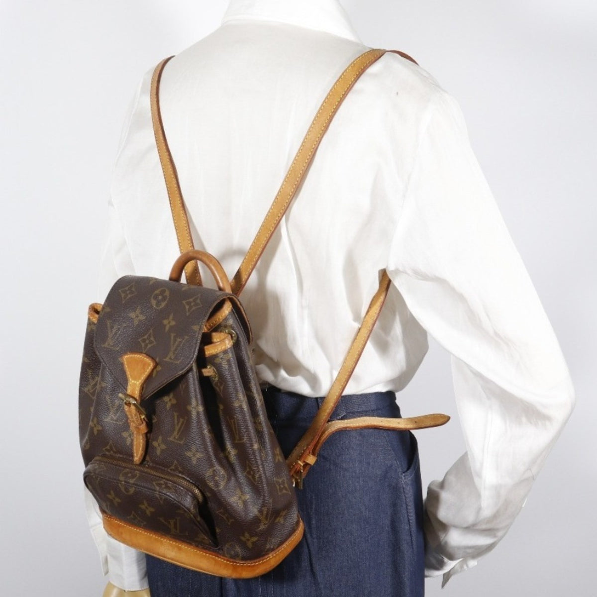 Louis Vuitton Brown Canvas Backpack (Pre-Owned)