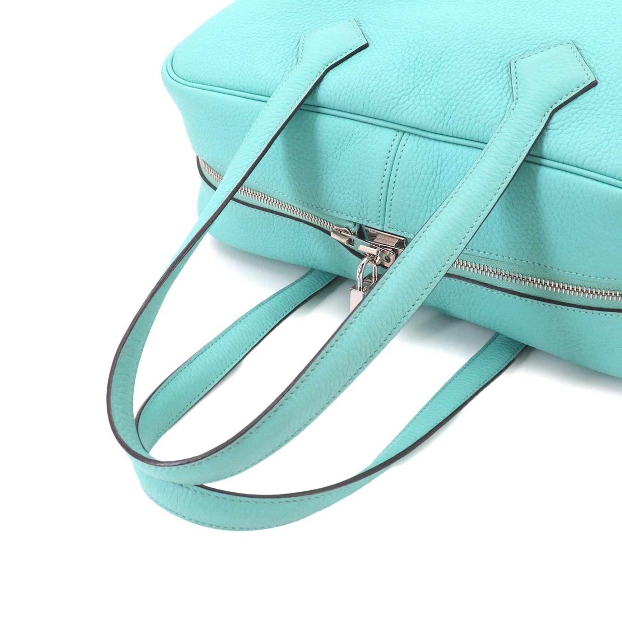 Hermes Blue Taurillon Clemence Leather Handbag (Pre-Owned)