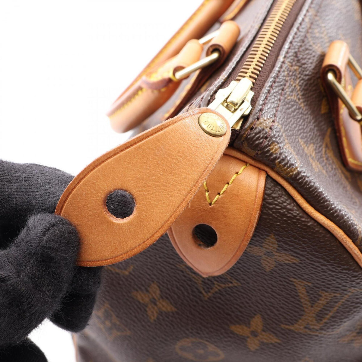Louis Vuitton Brown Coated Canvas Leather Monogram Handbag (Pre-Owned)
