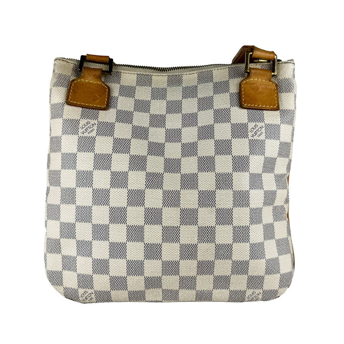 Louis Vuitton Ivory Damier Azur Canvas Pochette Shoulder Bag (Pre-Owned)