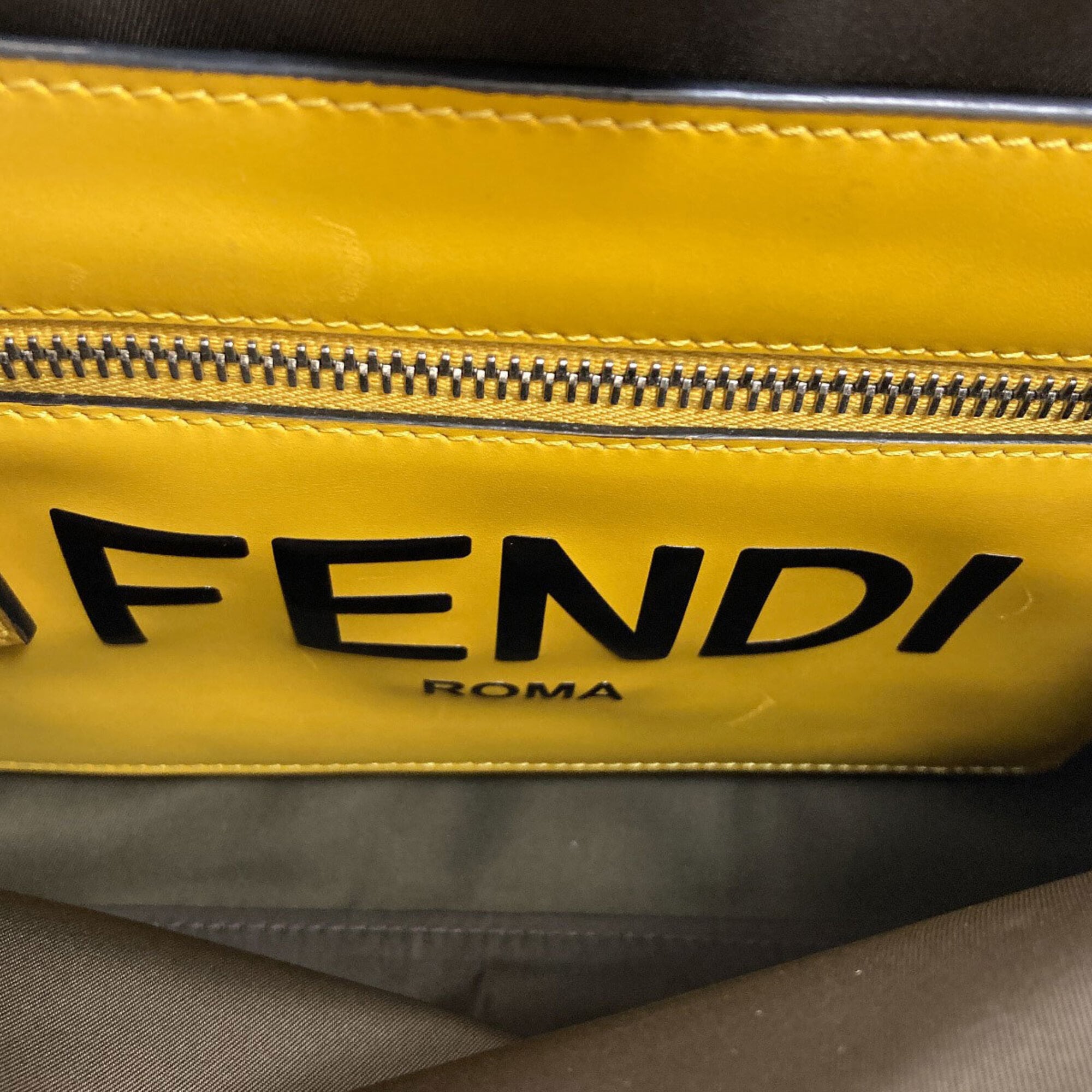 Fendi Khaki Nylon Handbag (Pre-Owned)