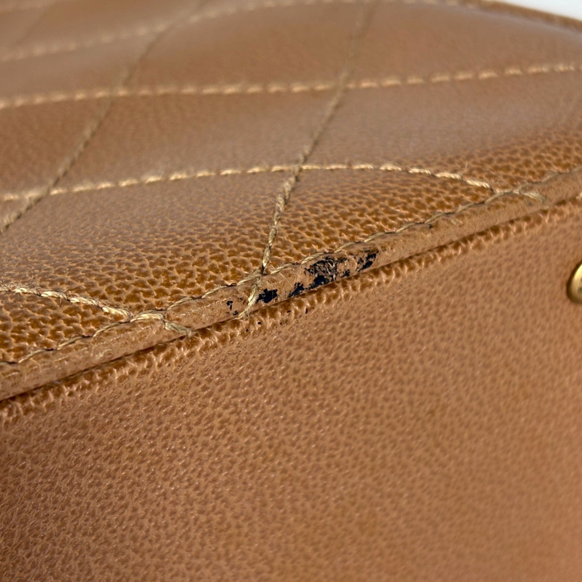 Chanel Camel Grained Calfskin Tote Bag (Pre-Owned)