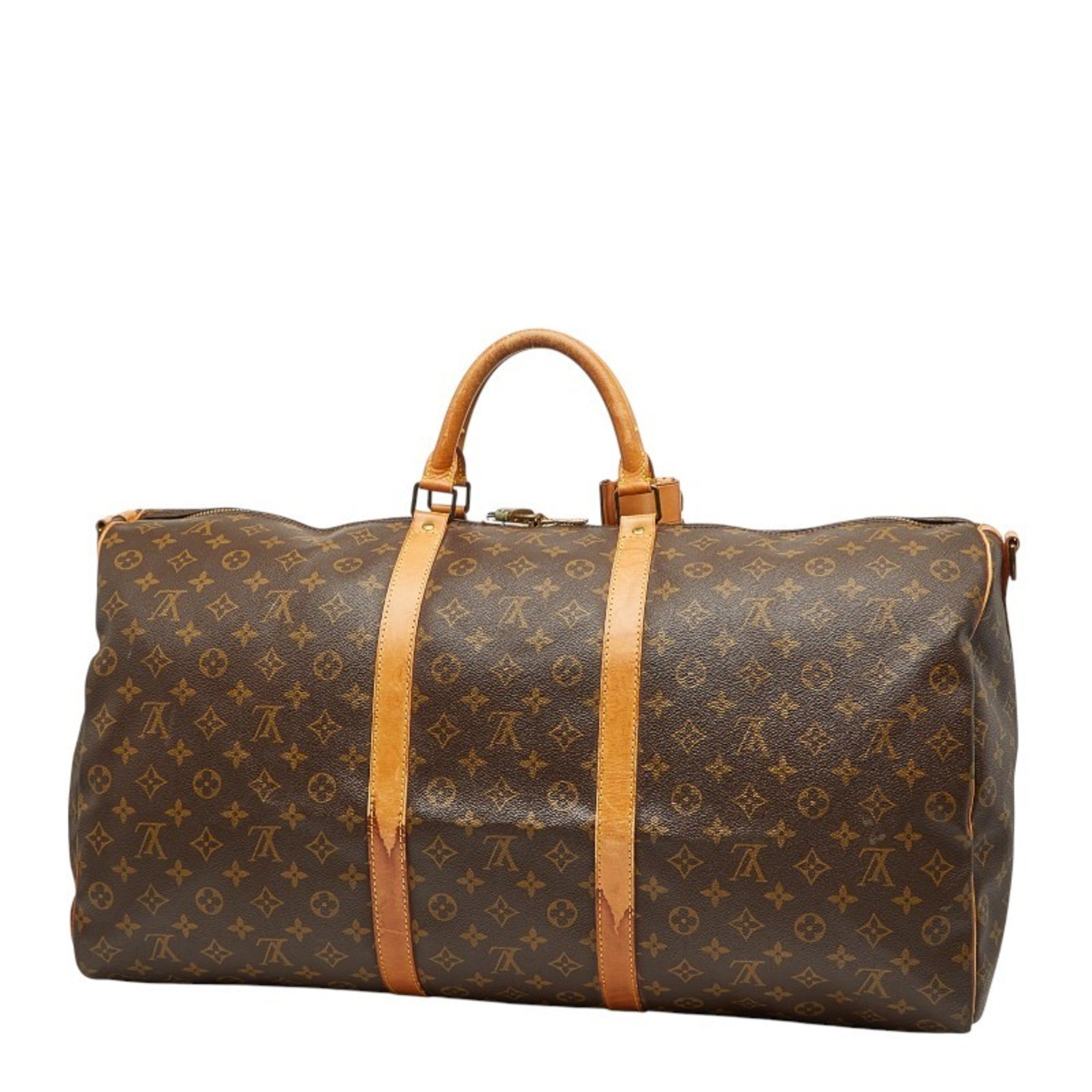 Louis Vuitton Brown Pvc Leather Boston Bag Shoulder Bag (Pre-Owned)