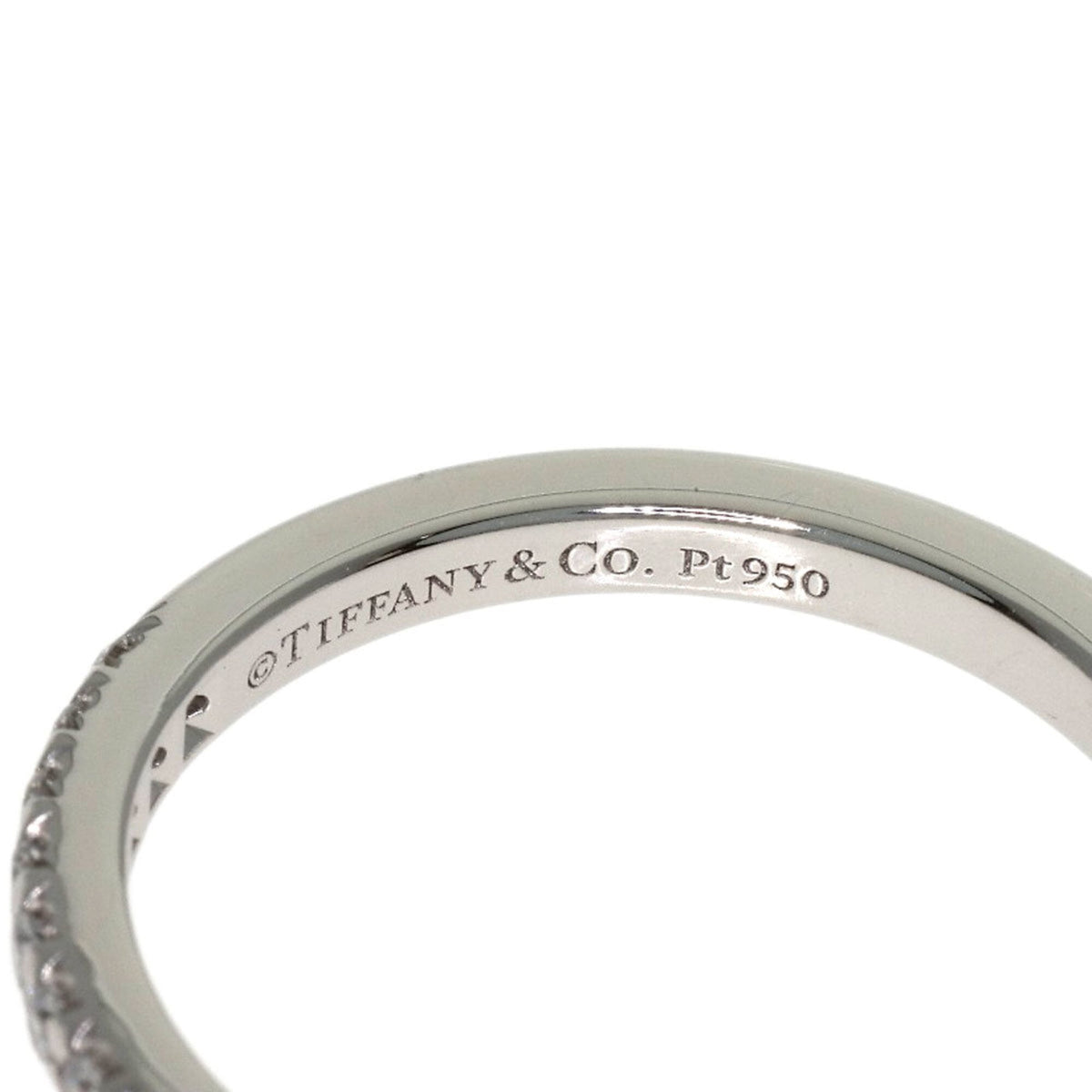 Tiffany Platinum Platinum 950 Band Ring (Pre-Owned)