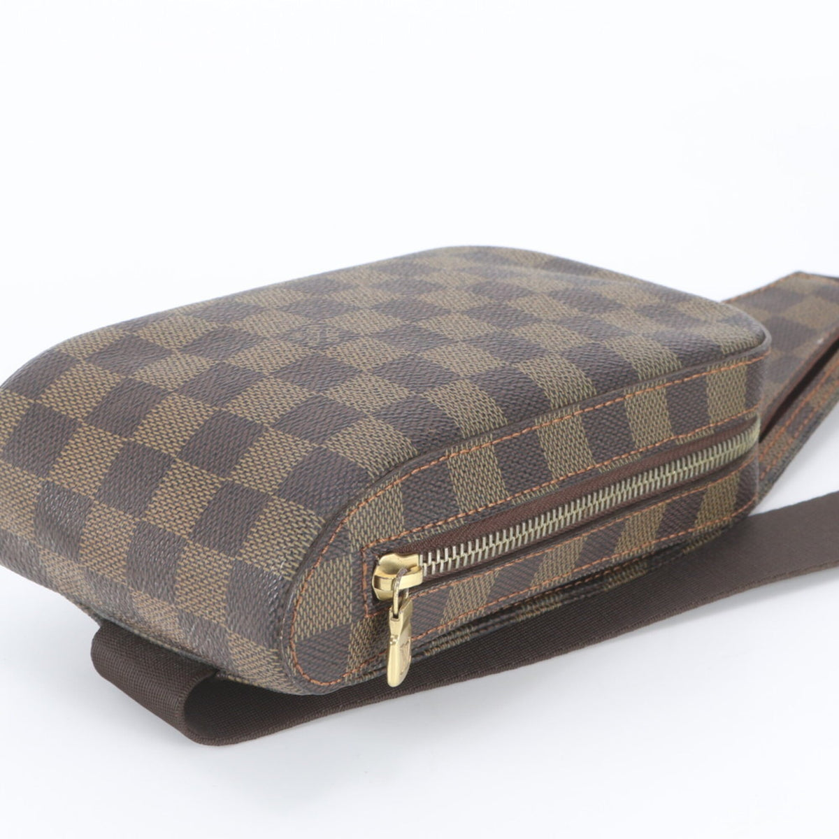 Louis Vuitton Ebene Leather Coated Canvas Pouch Sling Bag (Pre-Owned)