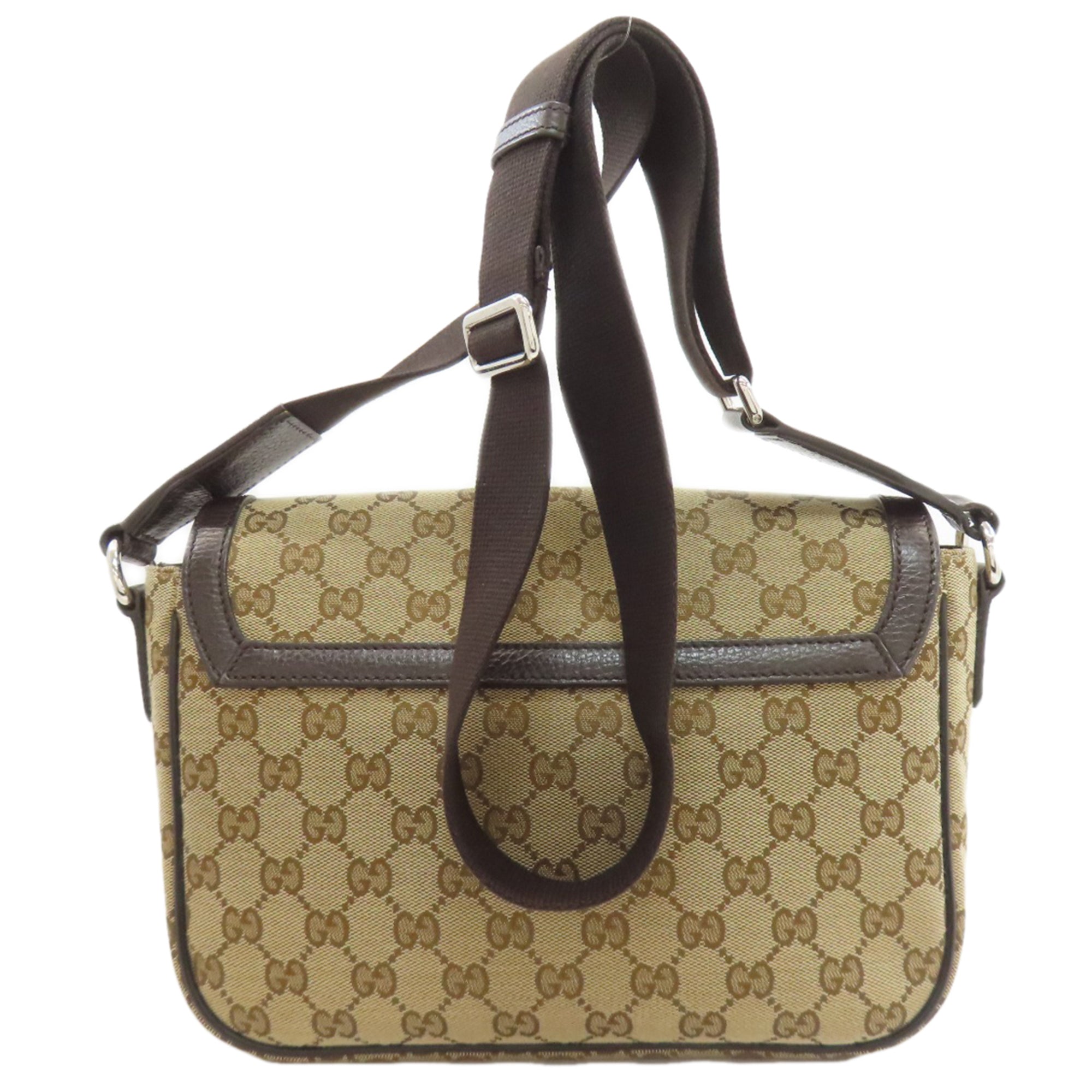 Gucci Brown Canvas Shoulder Bag (Pre-Owned)